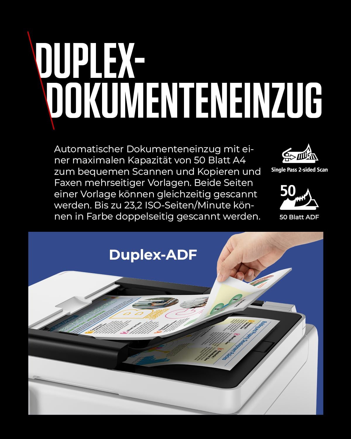 Canon MAXIFY GX7050 MegaTank Multifunktionsdrucker 4in1 (Tintenstrahl, Drucken, Kopieren, Scannen, Faxen, A4, WLAN, LAN, 6,7 cm LCD Touch, Duplex-Druck und -Scan, niedrige Druckkosten, 600 Blatt) weiß