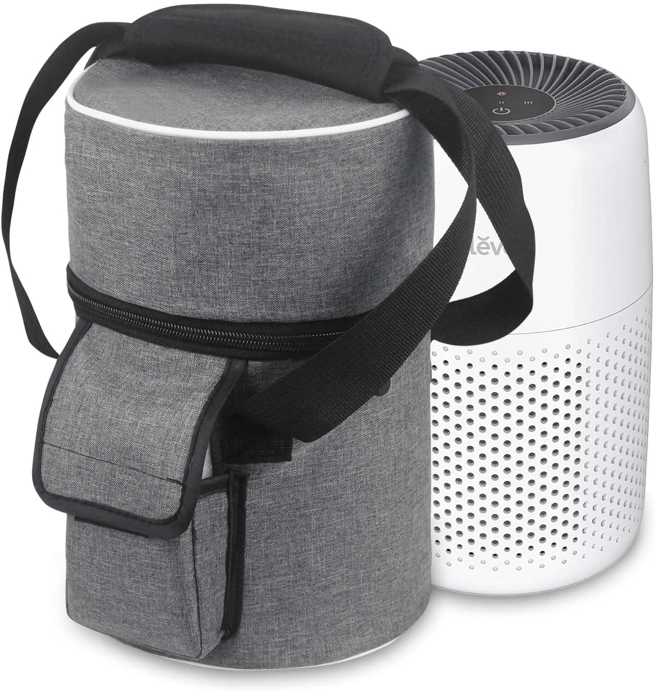 Carrying Bag for LEVOIT Core Mini-P Air Purifiers, Portable Core Mini-P Air Purifiers Travel Case Bag With Accessory Pocket & Handle, Travel, Hotel, Camping, Car, Home, Office (Gray)