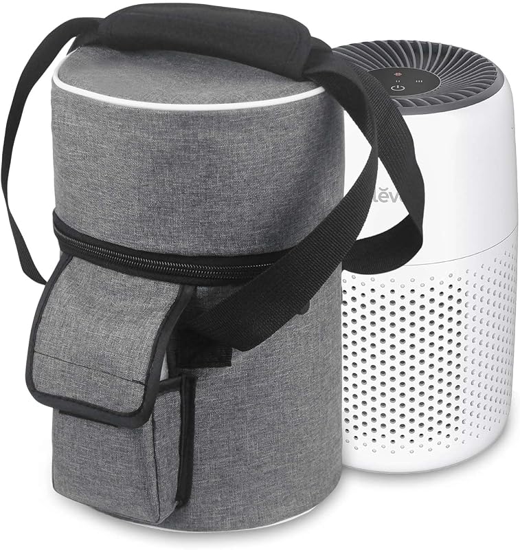 Carrying Bag for LEVOIT Core Mini-P Air Purifiers (Gray) | Mini-P Air Purifiers Travel Case Bag with Pocket, 5mm Thick Foam for Protection, Travel, Hotel, Camping, Car, Home, Office