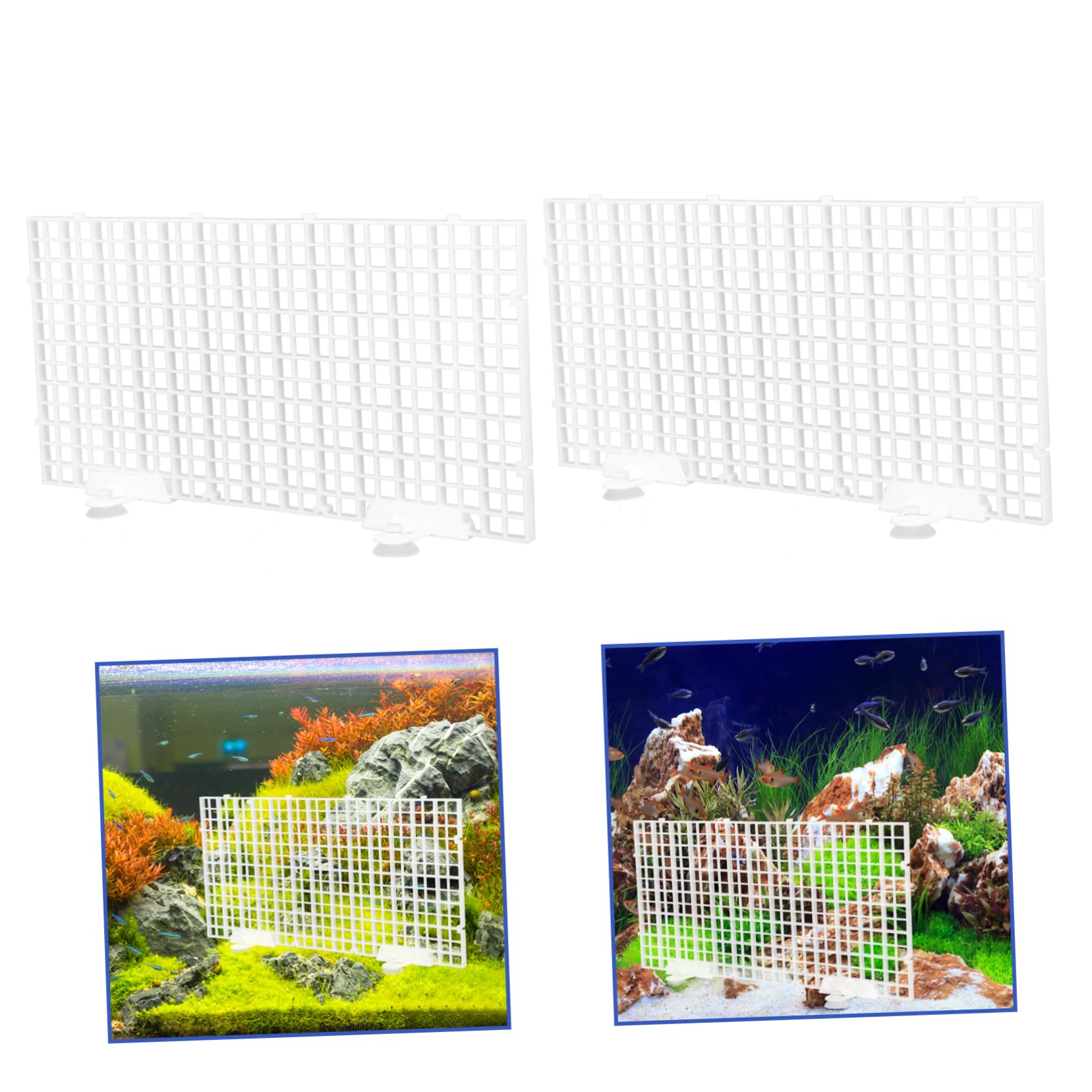 ABOOFAN 3 Juegos Placa de Aislamiento de Tanque de Peces Divisor de Rejilla de Tanque de Peces Suministros de Filtro de Acuario Almohadilla de Filtro Inferior Tablas divisorias de Arena