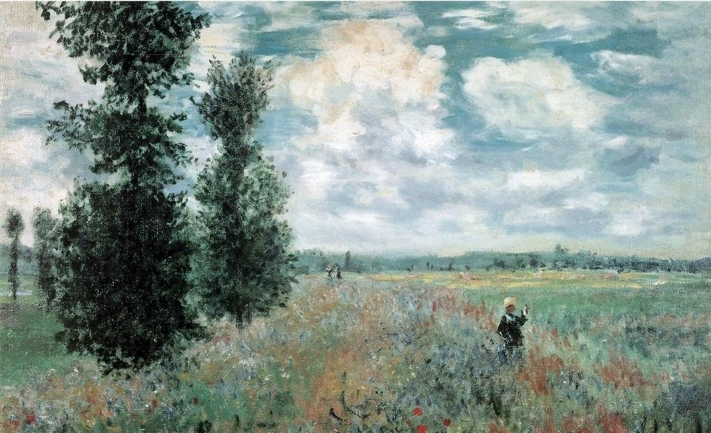 The Poppy Field Argenteuil Claude Monet Impressionist Art Posters Claude Monet Prints Nature Landscape Painting Claude Monet Wall Art French Decor Cool Wall Art Print Poster 24x36
