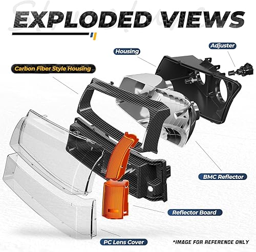 Miniatura 10 de Auto Dynasty 4 lámparas LED DRL para faros delanteros compatibles con Chevy Silverado Avalanche 1500 2500 3500 03-07, lado del conductor y del