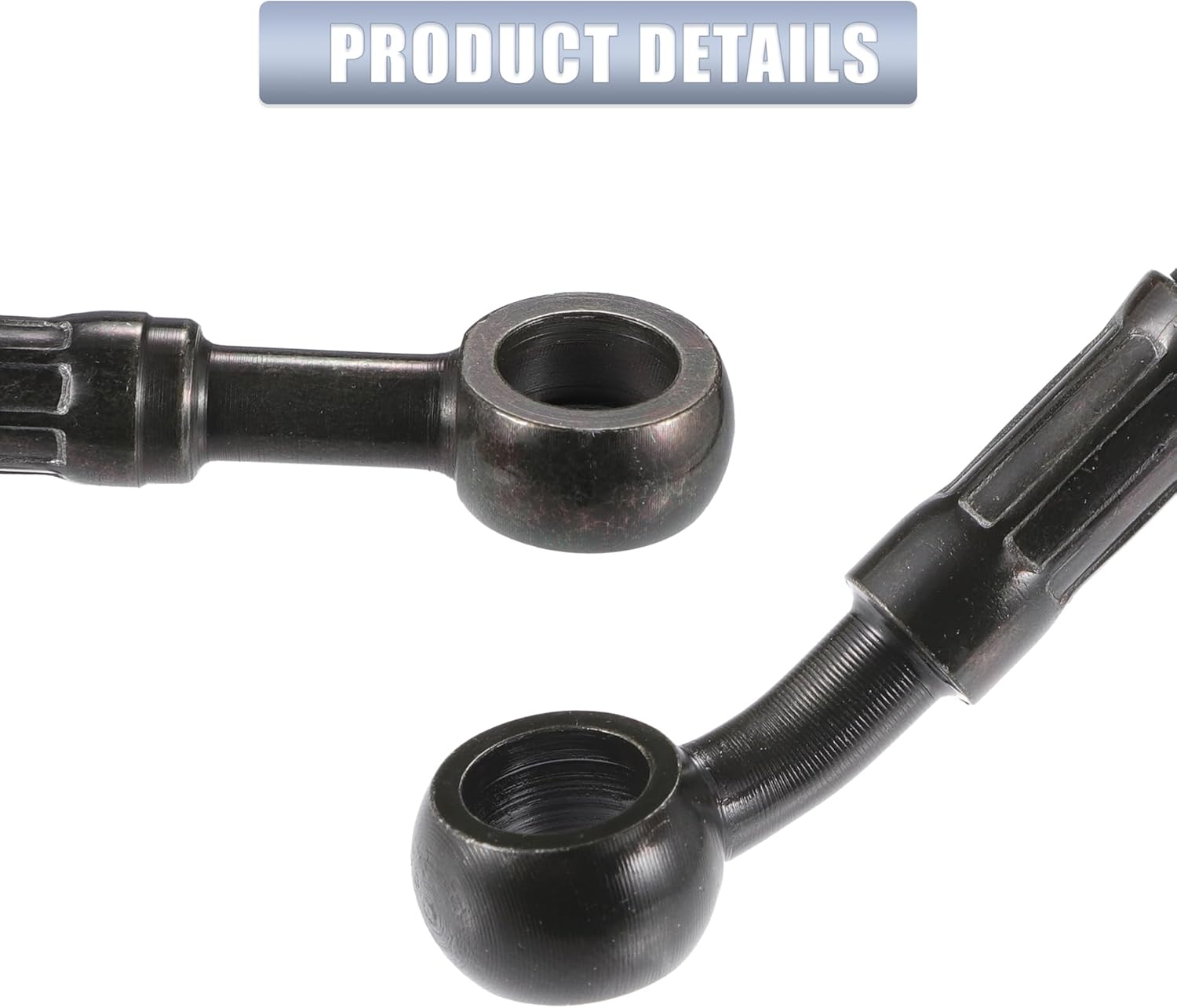 X AUTOHAUX 1 Set 40cm 15.75" Motorcycle Braided Brake Clutch Oil Hoses Line Pipe Clutch Throttle Gas Line Fuel Pipe Black for ATV Dirt Bike