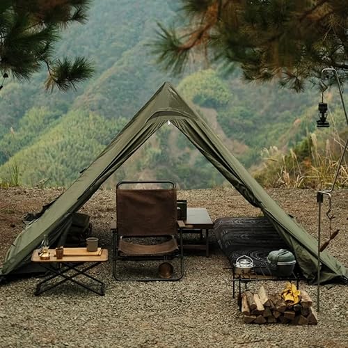 Miniatura 5 de Tienda de campaña caliente con estufa de leña Jack 1 persona Tienda de campaña de invierno tipi 4 estaciones Tienda de campaña de mochilero para