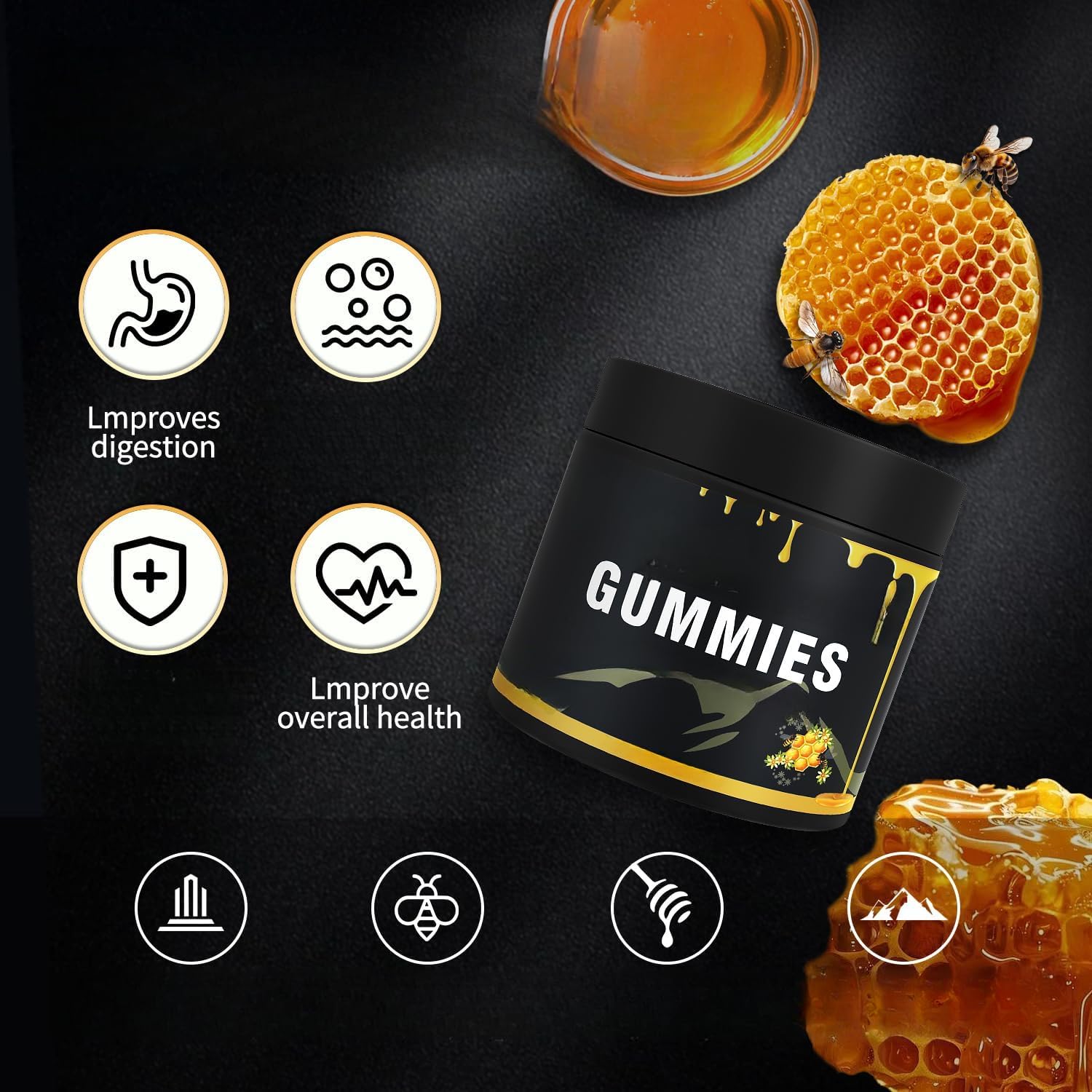 Caramelle gommose biologiche e naturali, non OGM,2 pezzi