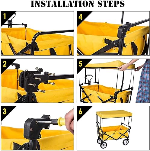 Miniatura 2 de Cubierta de carro de playa para jardín al aire libre, accesorios de carrito portátil, cubierta de toldo para carros plegables, toldo plegable para