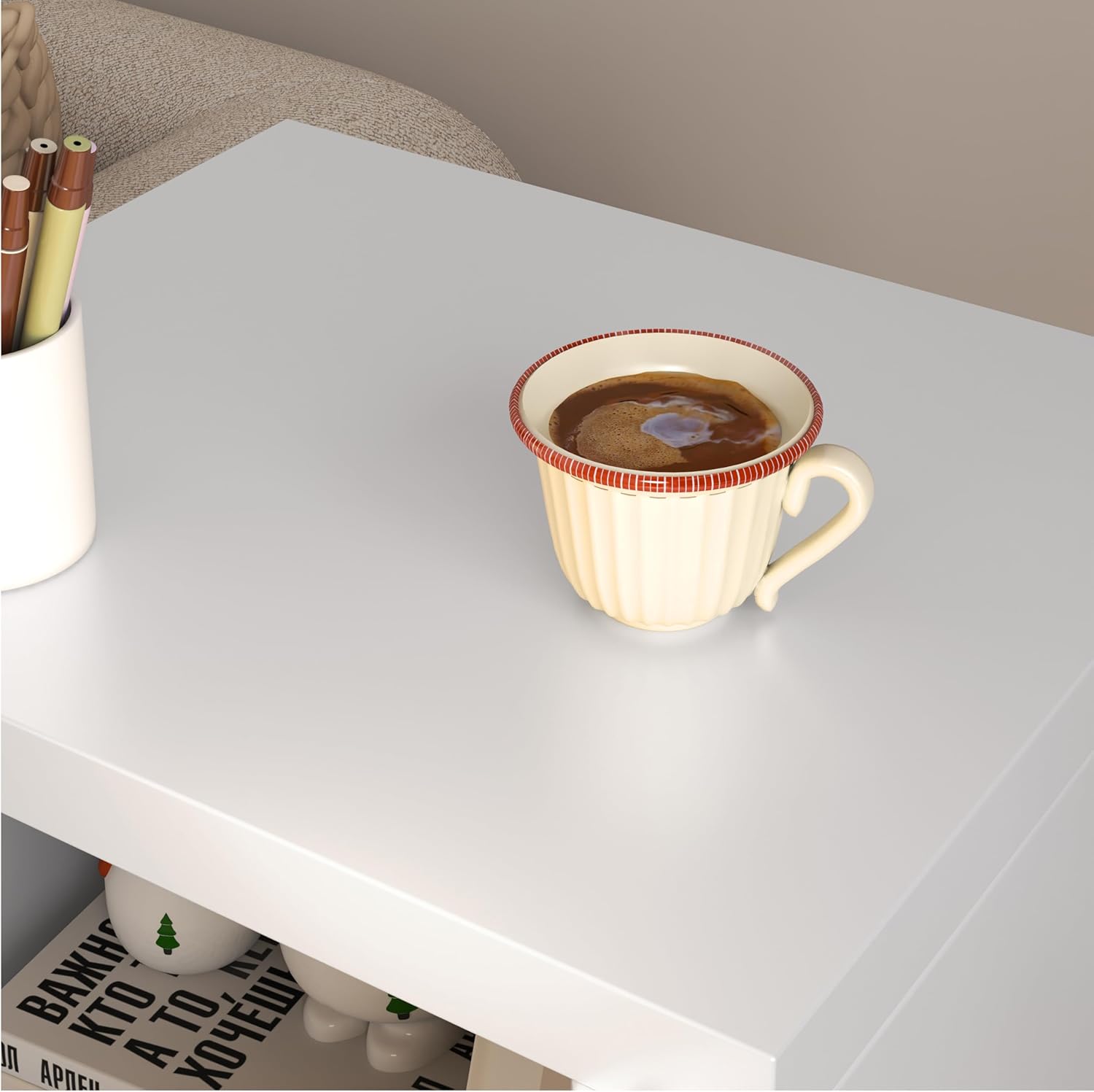 24.5"H Metal Locker Storage Cabinet with Lock - Small Lockable Employees Locking Cabinet Steel Locker Adjustable Shelf & Feet, Single Door Lockable Cabinet for Home, School, Office, Gym (White)