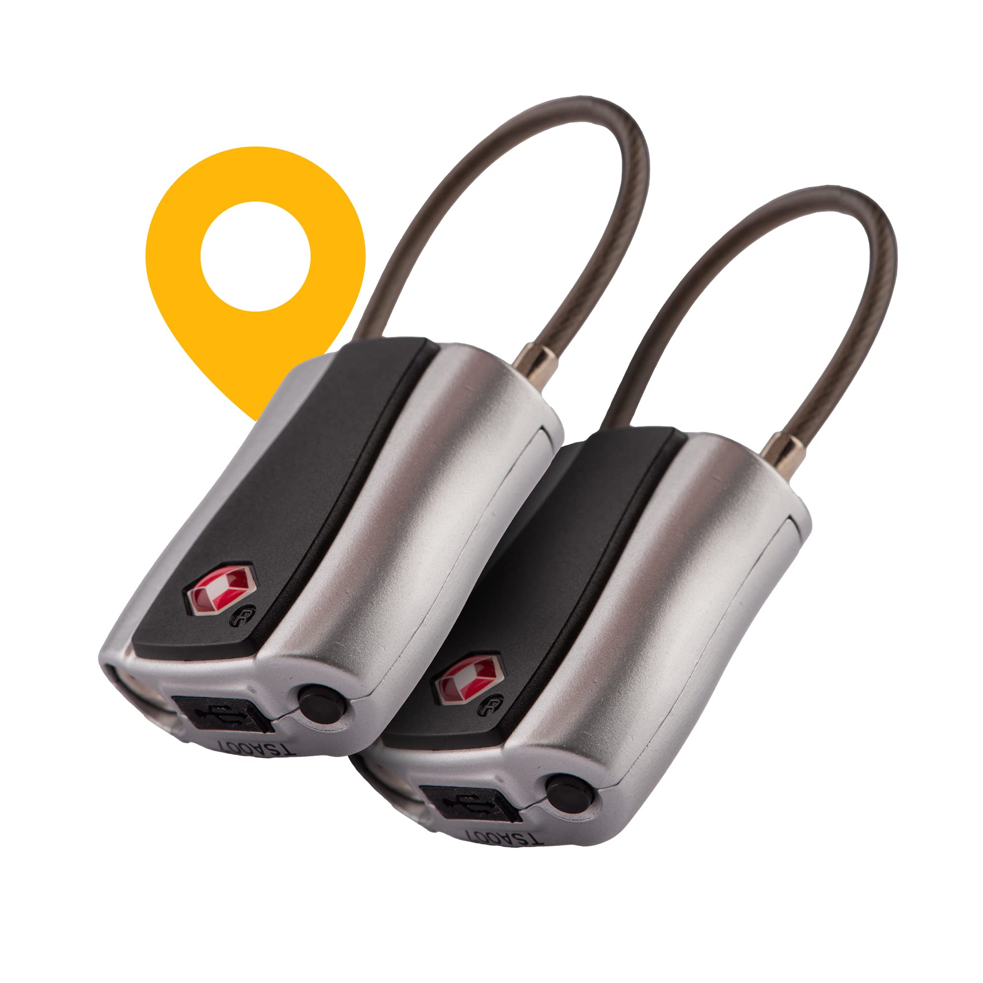 tag8 Dolphin Smart Padlock, Bluetooth Keyless Luggage Smart Lock with Alarm, TSA-Compliant Anti Theft Padlock for Suitcase, trolley luggage bag Unlock via Phone App, Android & iOS Compatible Pack of 2