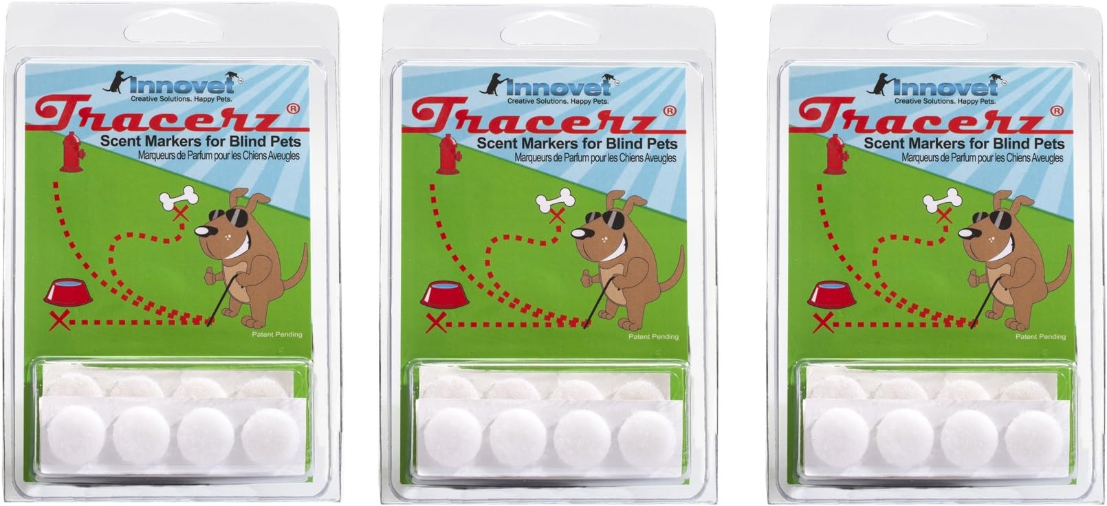 Tracerz for Blind Dogs, New Extended Release Scent, 84 Total Markers