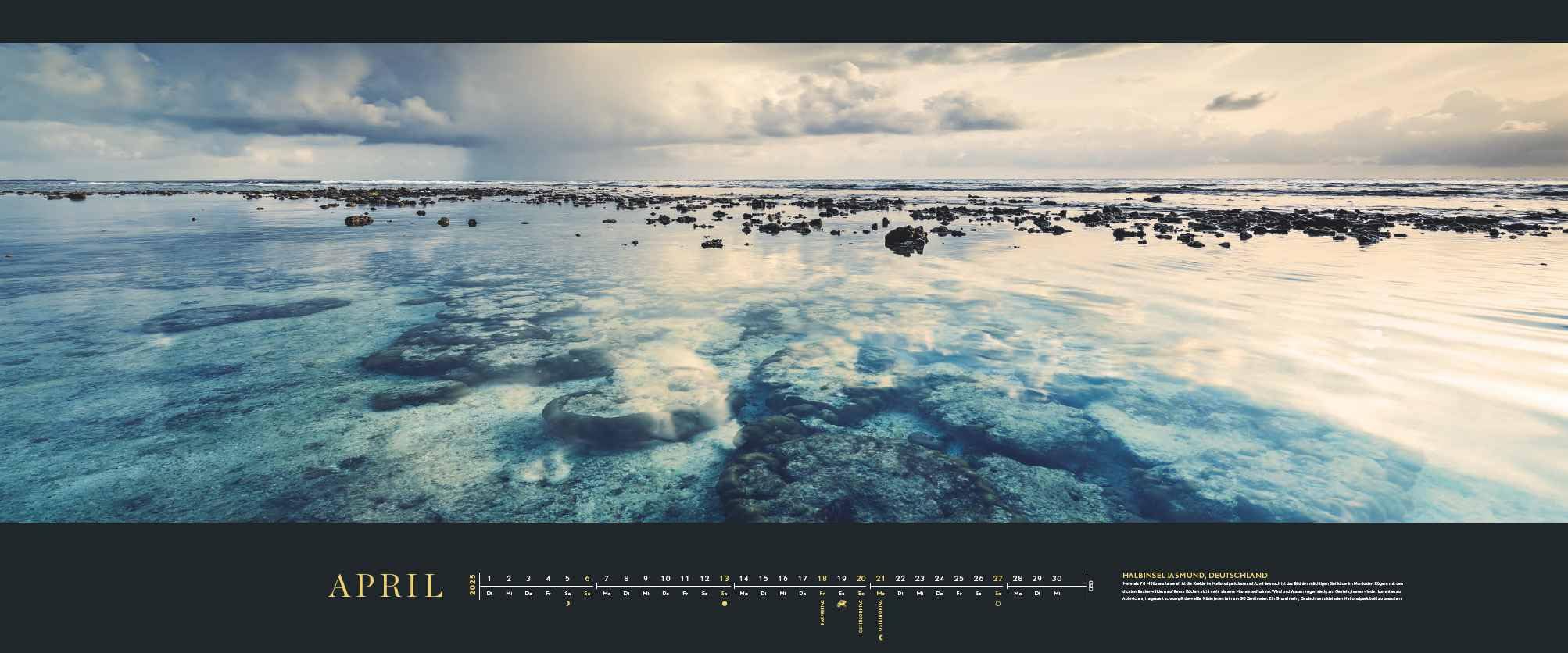 GEO Panorama: marina 2025 – Calendario panoramico – Calendario da parete – Grande formato – 120 x 50 cm