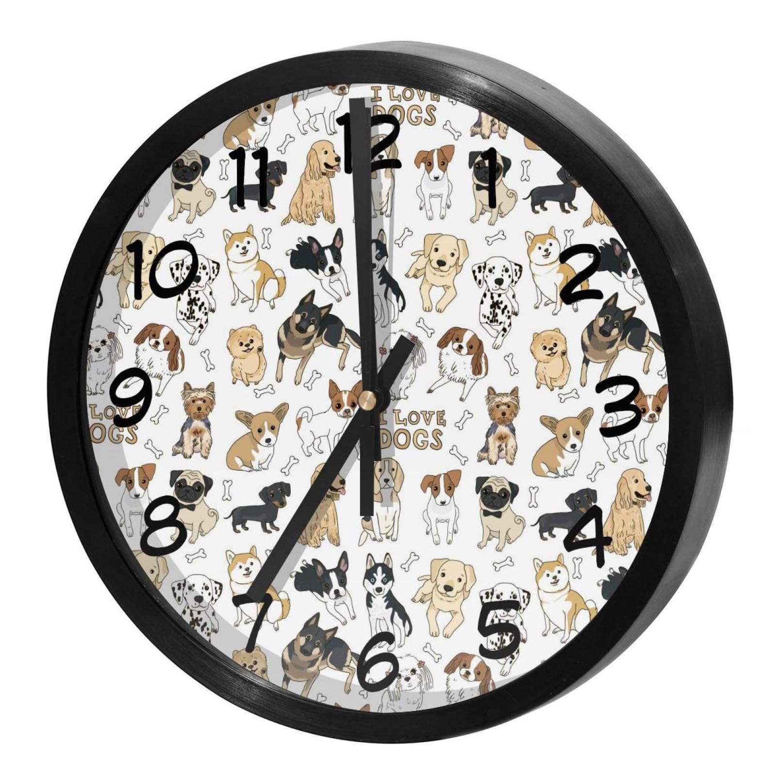 Horloge murale silencieuse sans tic-tac ronde à quartz pour calmer l'espace de travail