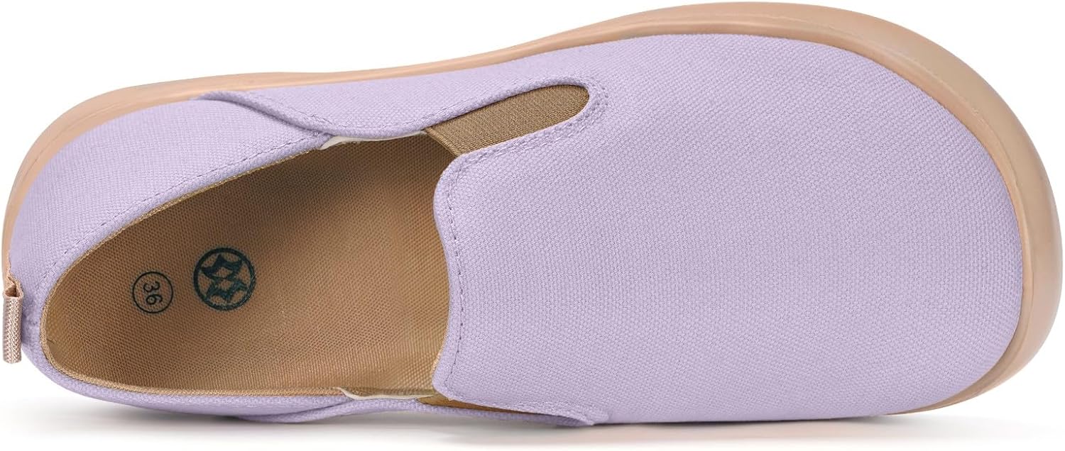 Women's Slip On Loafers Canvas Travel Shoes Wide Width Comfortable Flats Casual Lightweight Walking Sneakers Work Shoes - Image 3