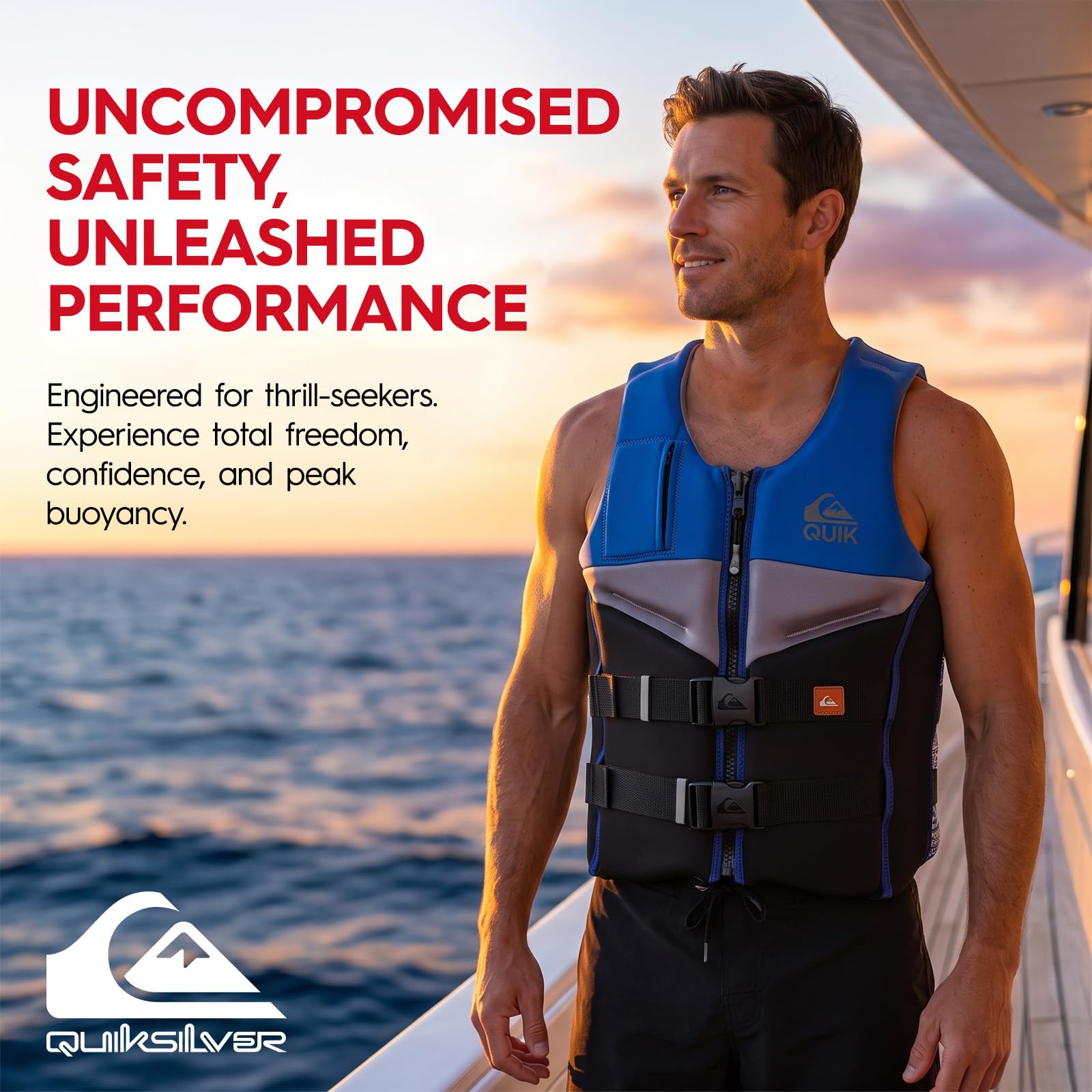 Amazon.co.jp: QUIKSILVER メンズ ライフベスト USCGおよびカナダ輸送
