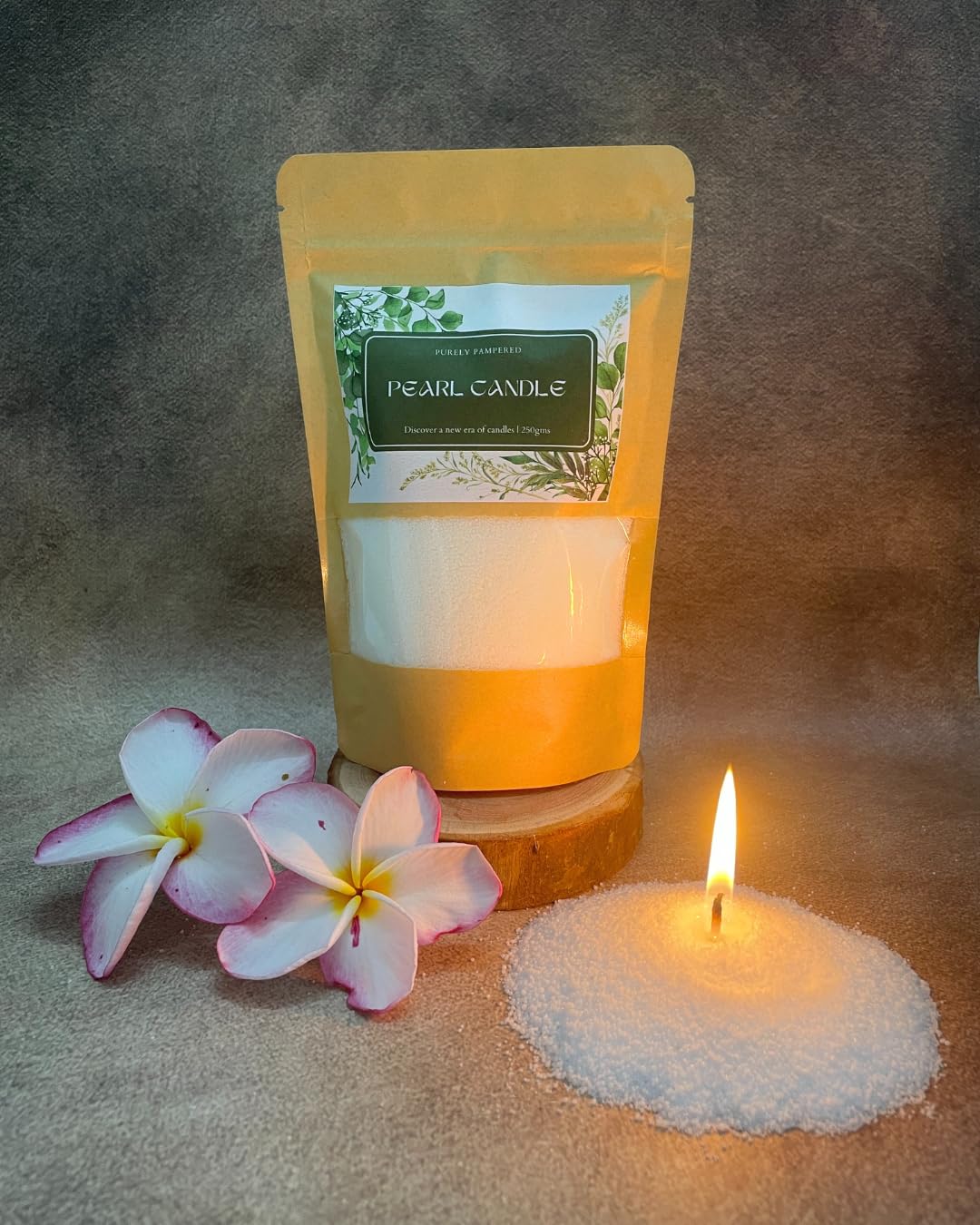 Purely Pampered Pearl Candle with Cotton Wicks 227gm | Refillable & Reusable Granulated Soy Wax | Eco-Friendly, Long-Lasting, Self-Extinguishing Unscented Candle for Home Décor & Gifts 227g-picture-17