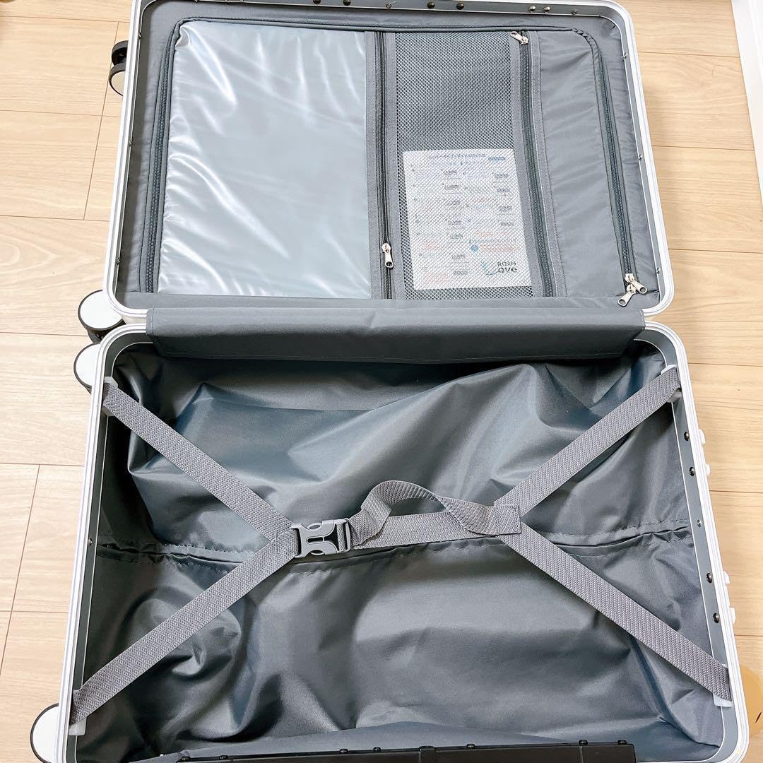 Amazon.co.jp: Mサイズスーツケース 白 TSAロック 機内持込 3～5泊