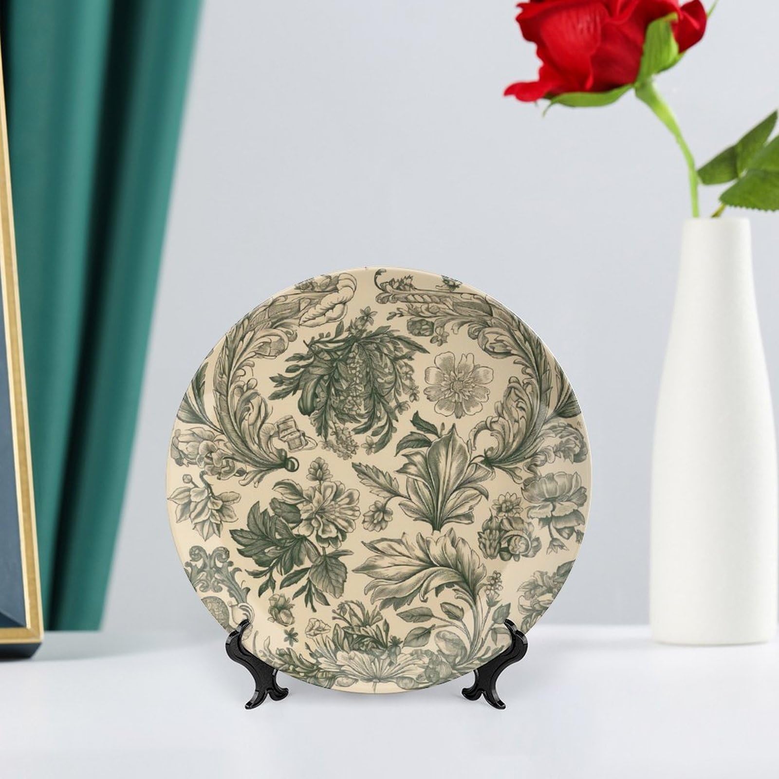 Piatti decorativi in porcellana cinese 7 pollici parete ceramica supporto espositivo
