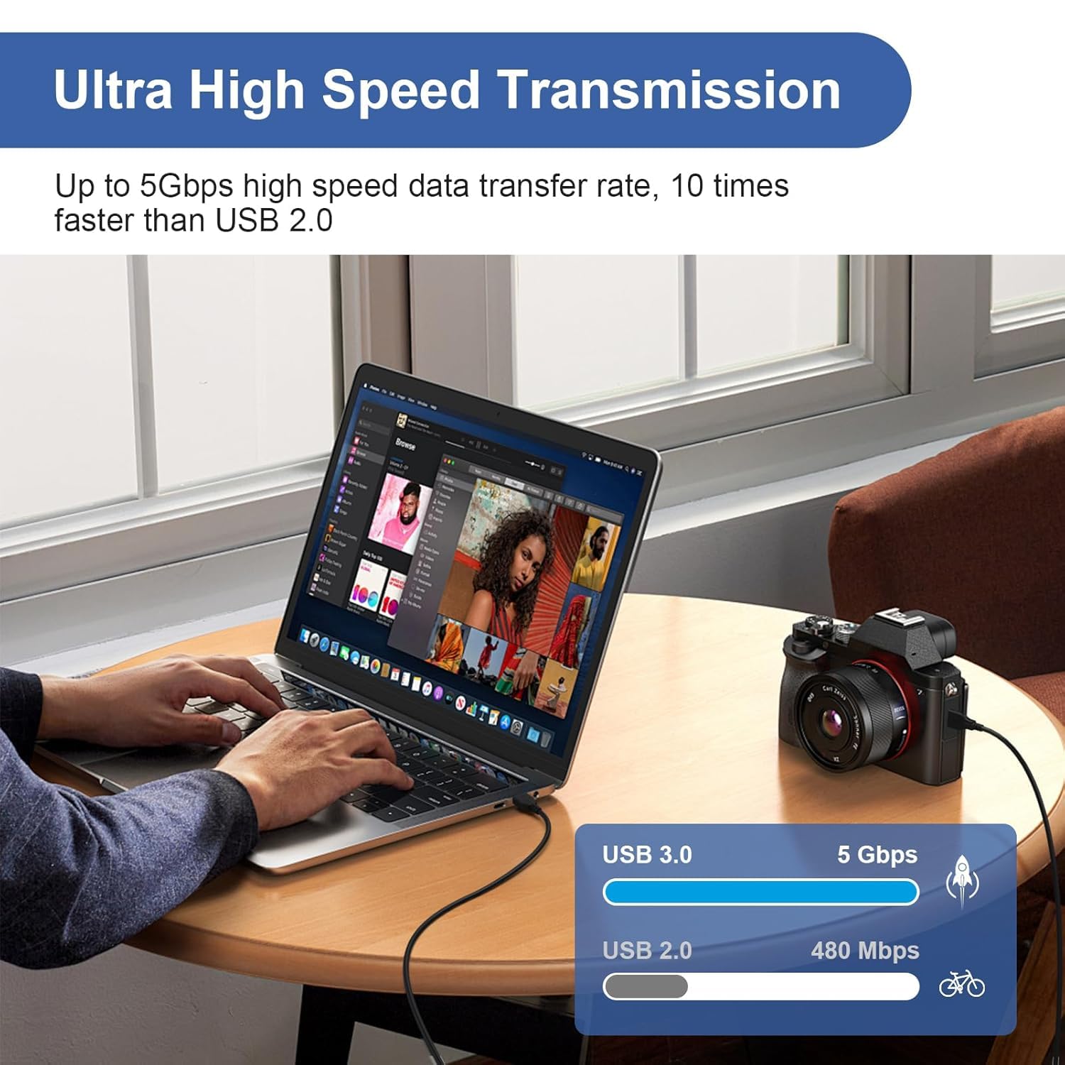 Amazon.co.jp: USB 3.0 Micro Bケーブル、交換用 UC-E22 IFC-150U II