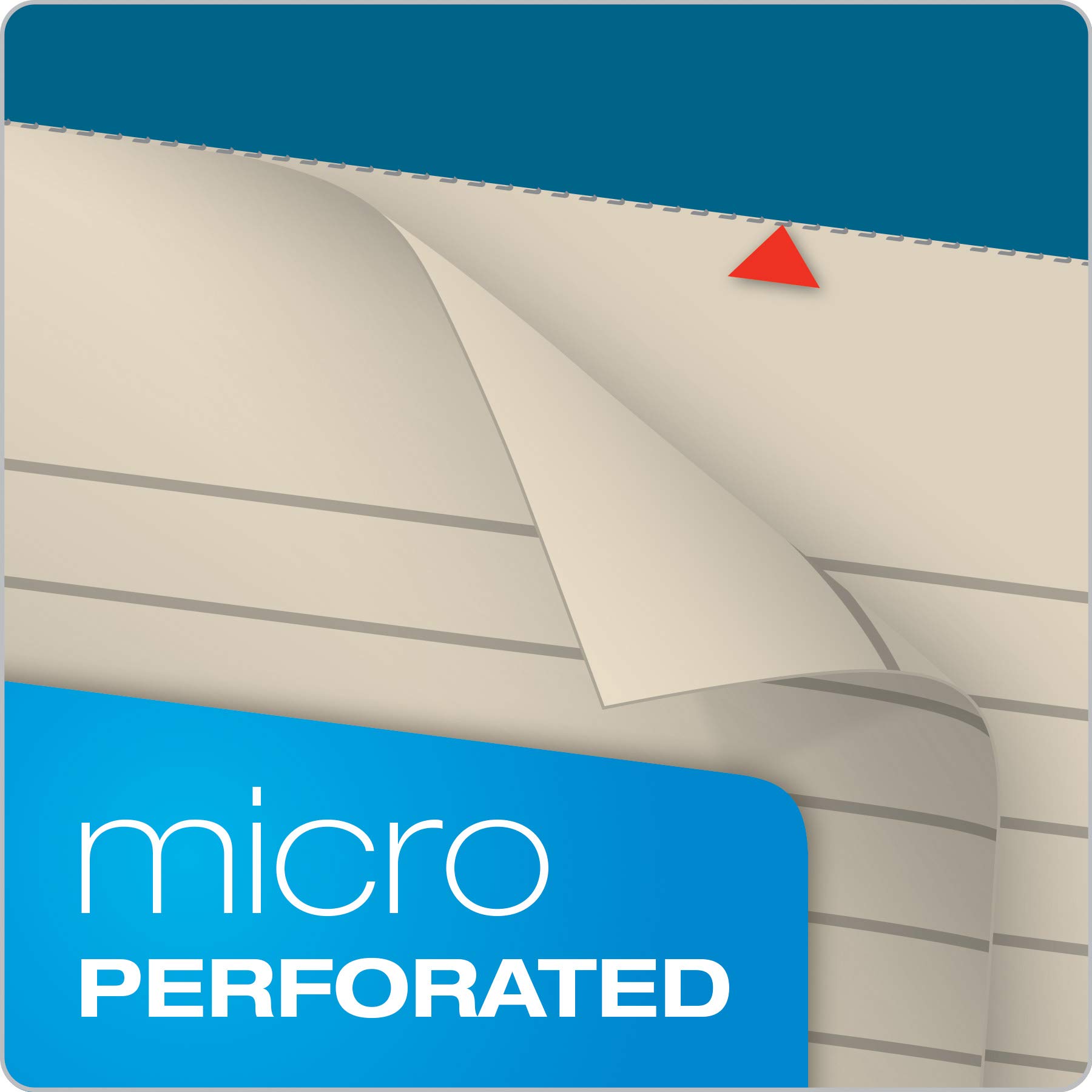 Tops Docket Writing Tablet Riciclato 12,7x20,3 cm Perforata 50 Fogli 6 Pack