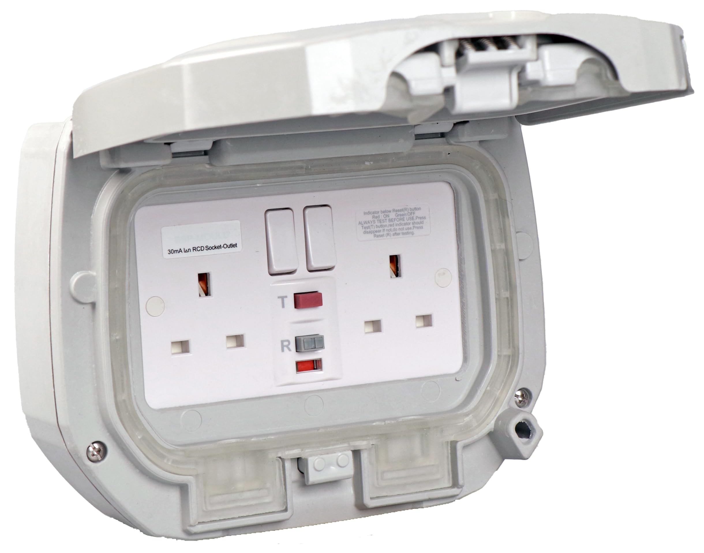 ALLBROWorlds Strongest Outdoor Socket IP66 WEATHERSOCKET (Weathersocket RCD 13A DP Switched Socket) Weatherproof Socket WALL ELECTRICAL OUTLET