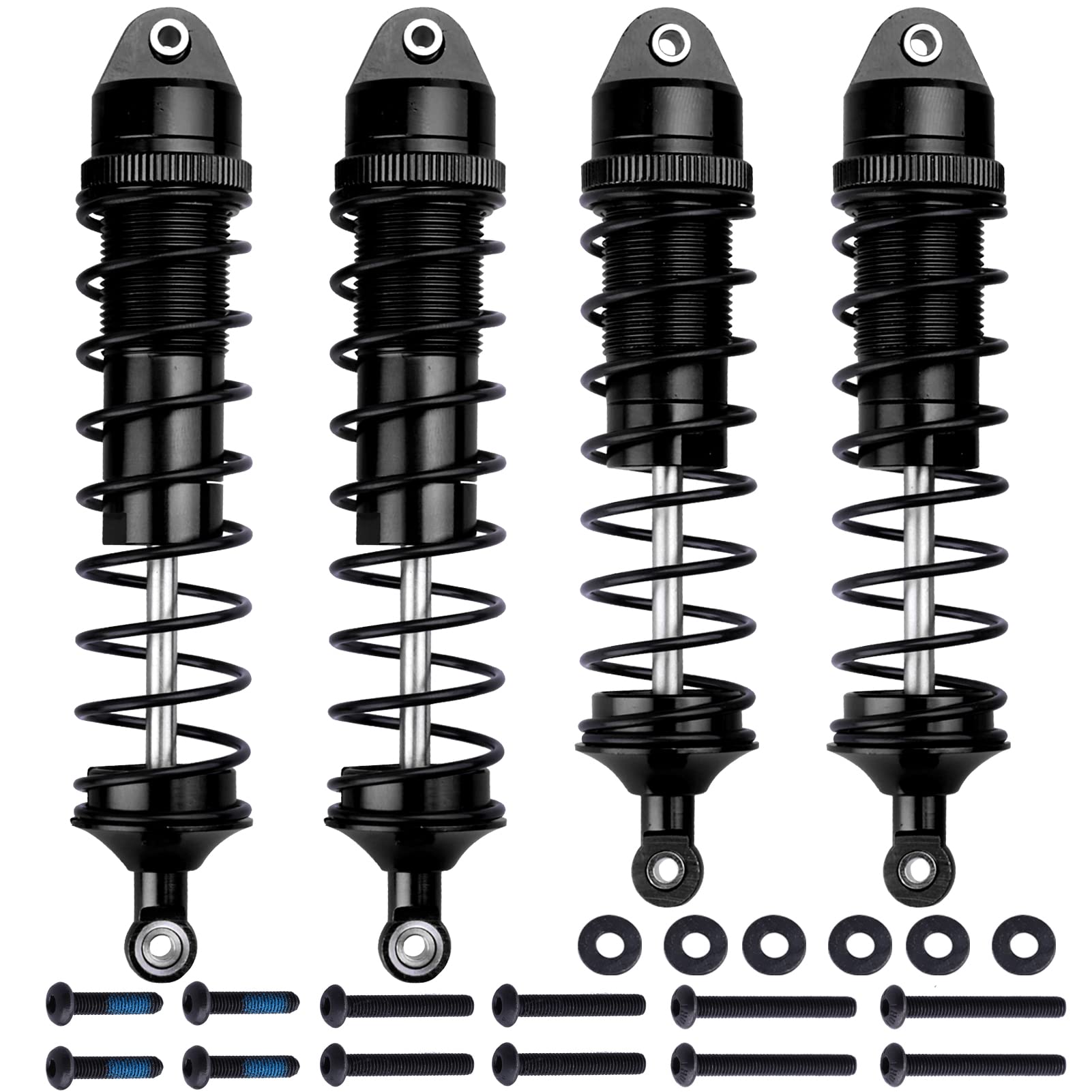 HobbyPark Aluminum Shocks for Arrma 1/10 Granite 4x4 Bigrock Senton Typhon 3s 6s Blx Shock Absorber Assembled Front & Rear, Replacement of AR330550