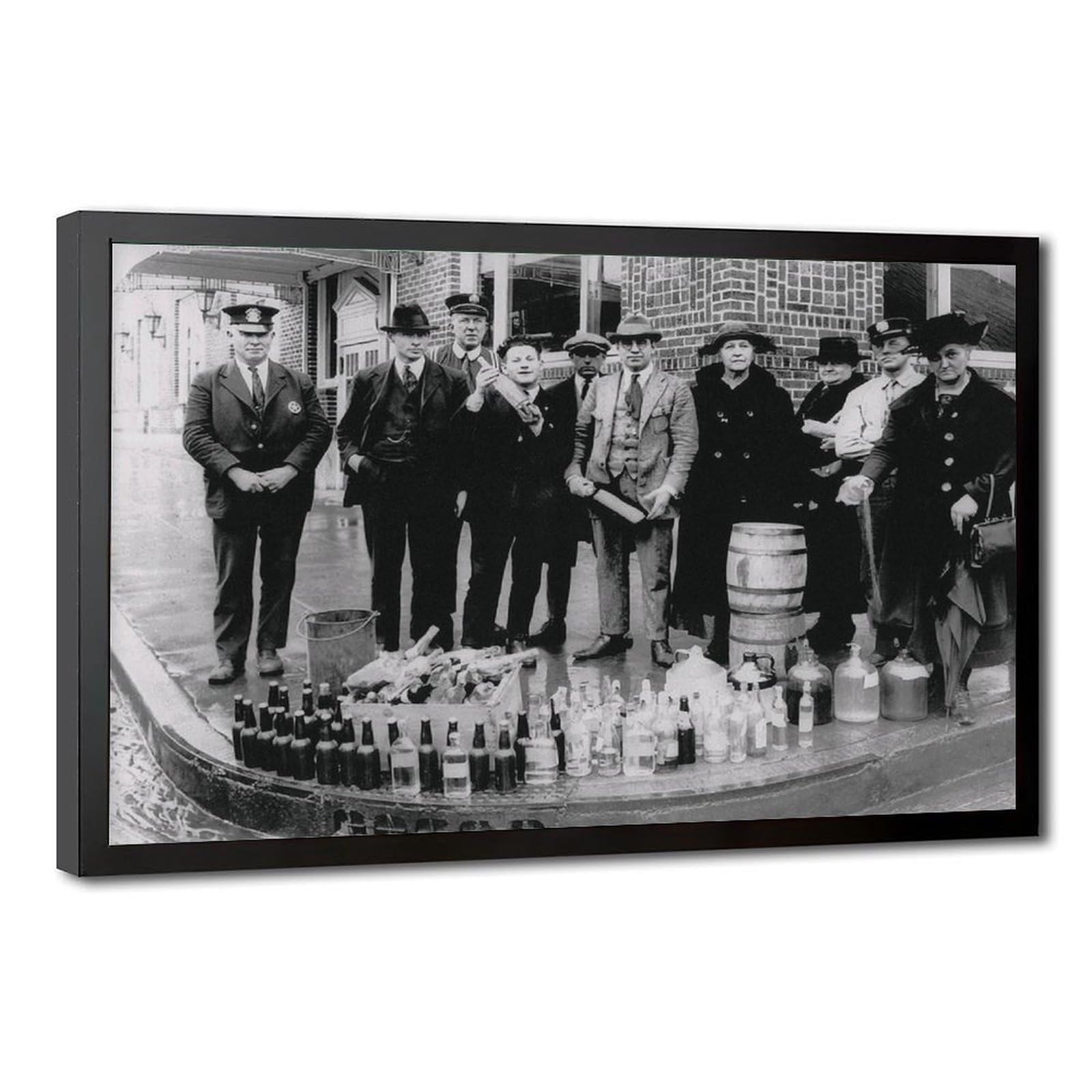 WCYB Speakeasy Prohibition Era Pub Bar Wall Art Posters Prints Canvas Deco Paintings Wall Art Hangable Frame 20" L X 30" W