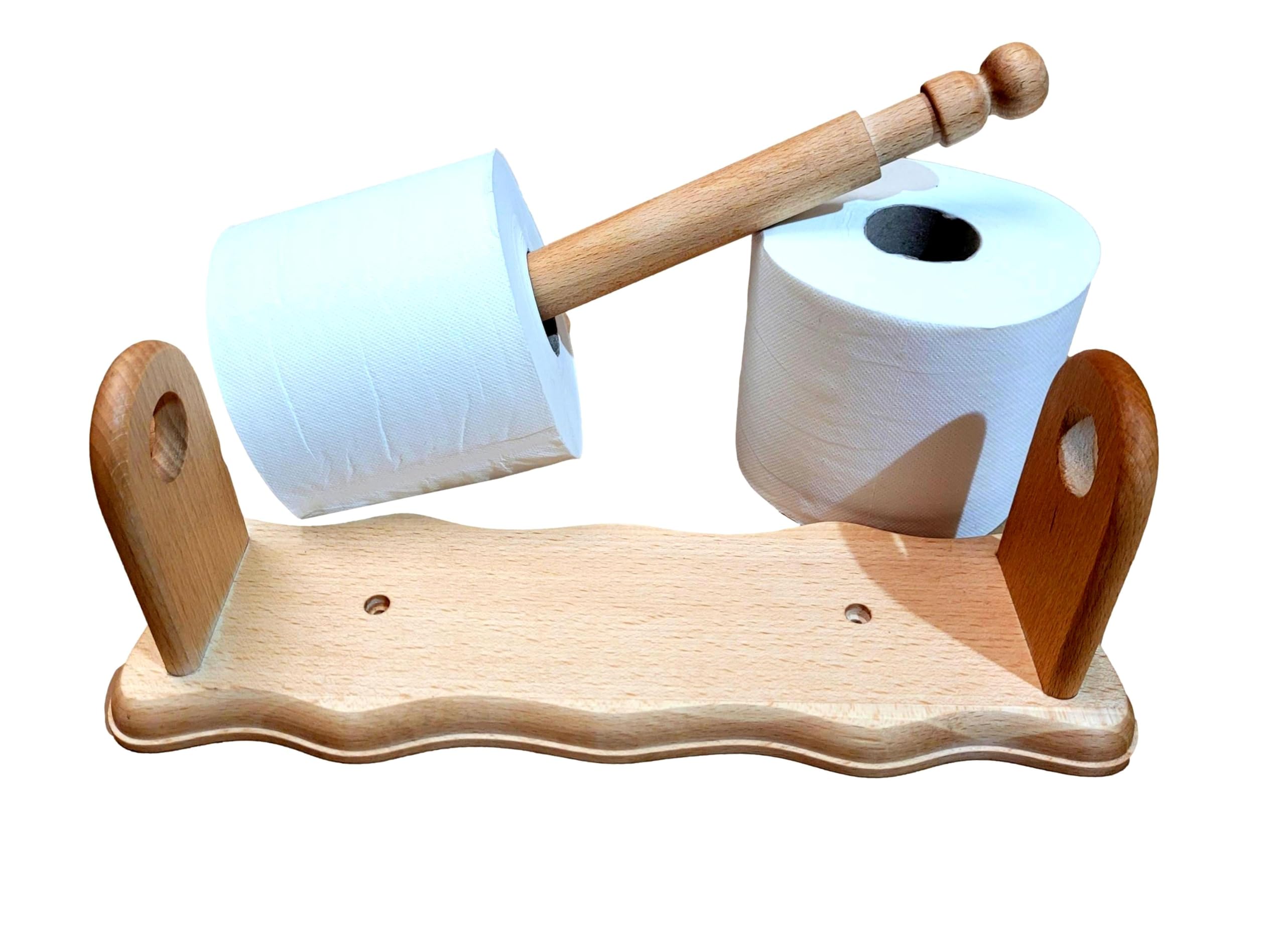 NUOVO CUCINA PORTAROTOLO FAGGIO LEGNO MURO FOGLIO ROTOLO ASCIUGAMANO DI CARTA DISTRIBUTORE – CHIARO
