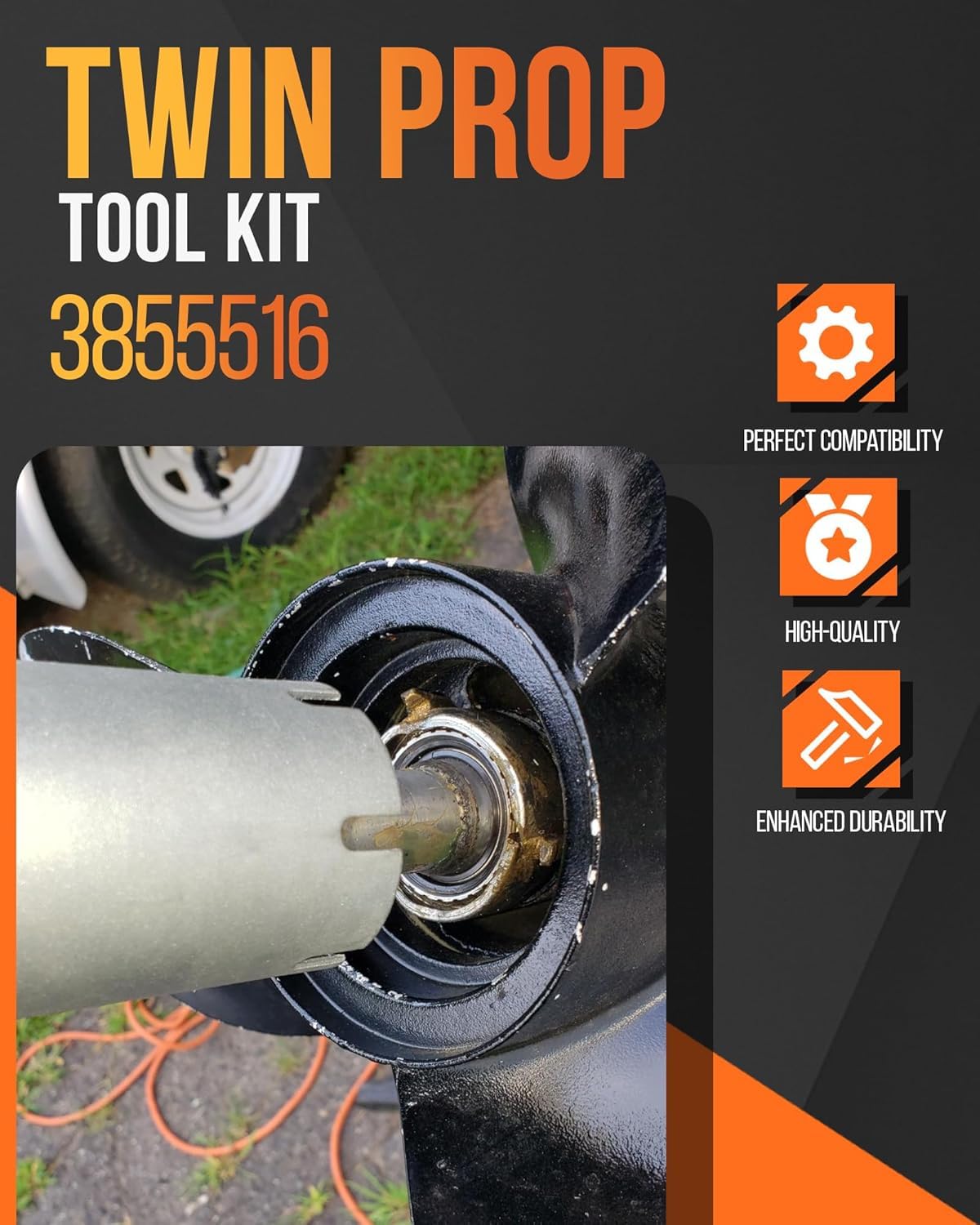 Kit de herramientas Duo/Twin Prop 3855516 Llave de hélice para Volvo Penta D F Duoprop