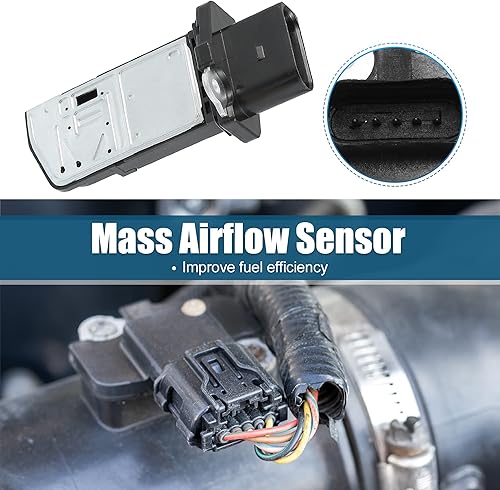 Miniatura 3 de X AUTOHAUX Sensor de flujo de aire de masa de coche Reemplazo 06F906461A para VW Passat Jetta 2.0L 2006-2008 para VW Golf Eos GTI 2006-2009