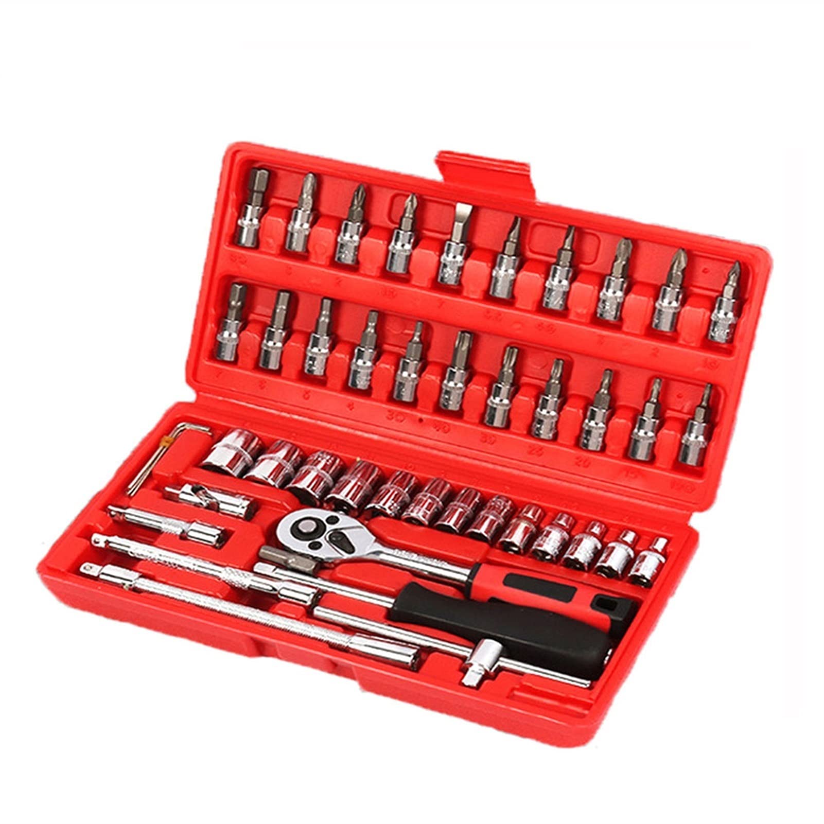 Llave Ajustable, Llave De Tubo, Juego De Llaves, Juego De Llaves De Tubo, Llave De Trinquete, Juego De Llaves De Trinquete Herramientas Clave De Cabeza Fija De Acero Cromado Llave De Tubo Universal (C