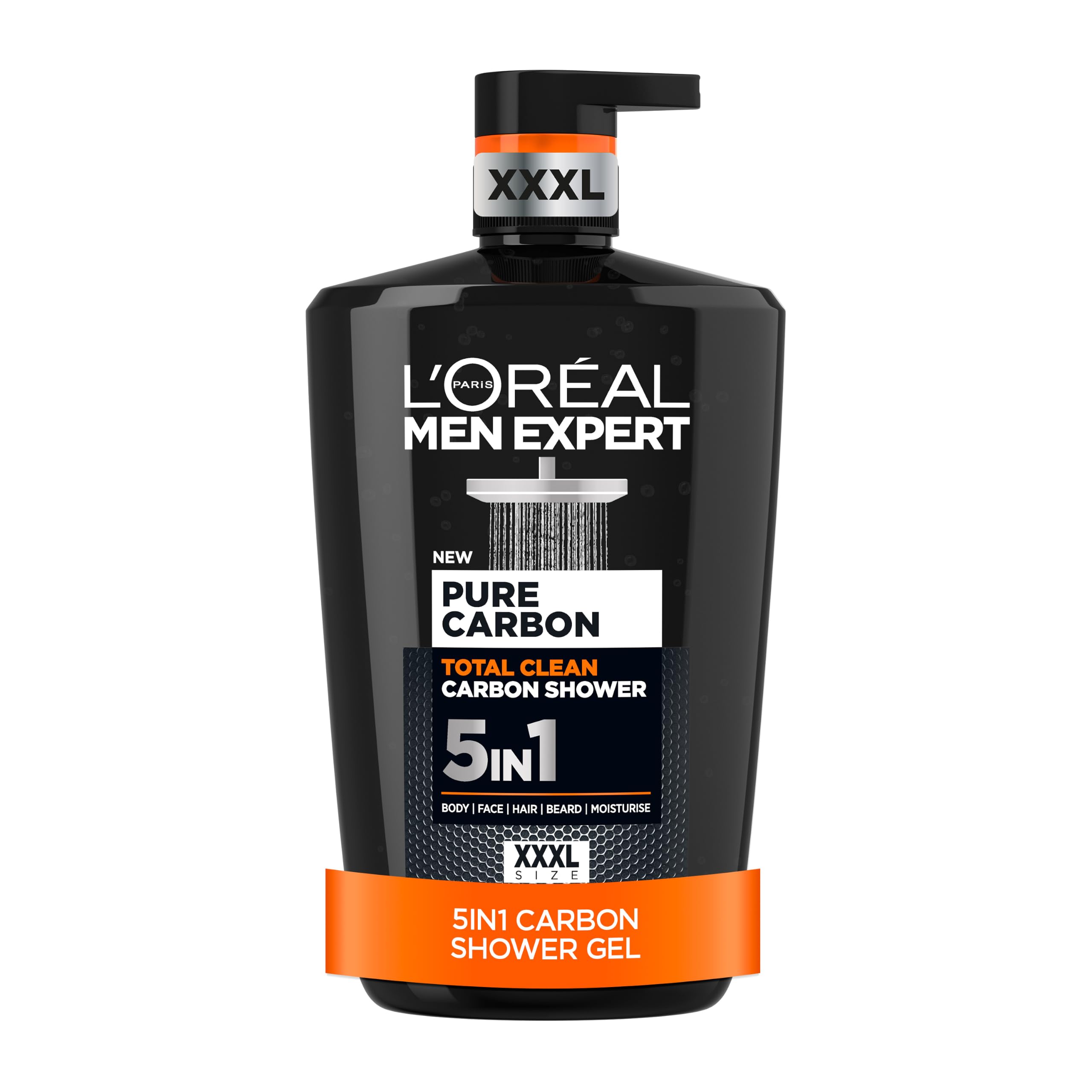 L'Oréal Paris Men Expert Shower Gel Pure Carbon 5-in-1 Body XXXL 1L Pump