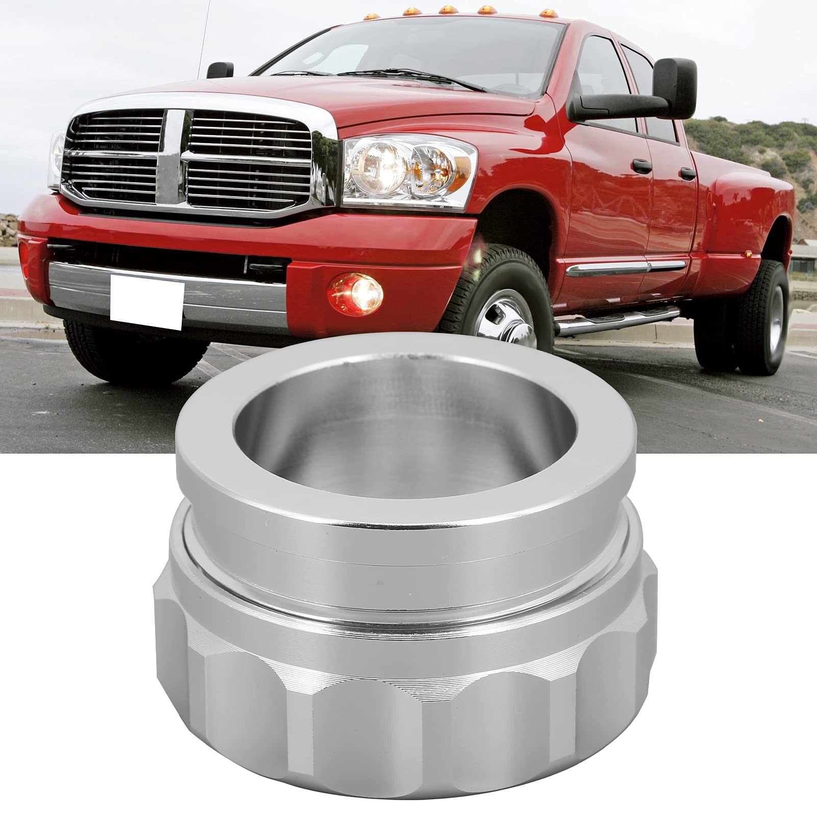 Tyenaza Llenador del Tanque de Combustible, 1.4 Pulgadas Universal Aleación de Aluminio Soldadura En El Tanque de Aceite Cuello de Llenado Con Tapa, para Tanques de Combustible de AutomóVil(Plata)