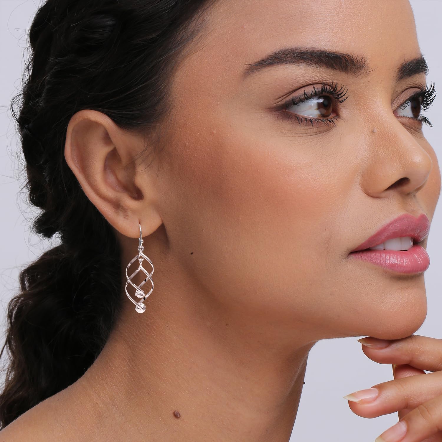 LeCalla 925 Sterling Silver Women's Drop Earrings | Teardrop Dangling Earring | Fish Hook Dangle Drop Earrings | Everyday Jewelry Gift for Women
