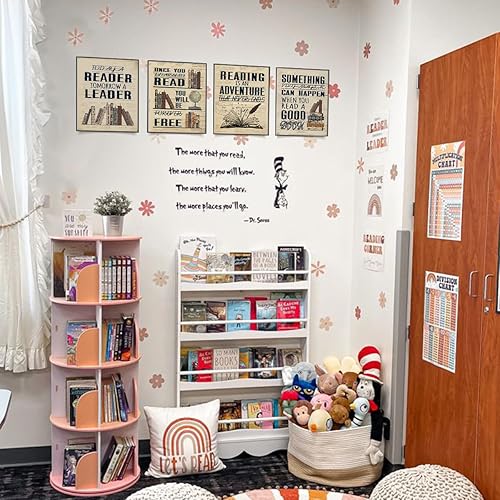 Miniatura 4 de PLKMN Pósteres de lectura para biblioteca de 8 x 10 pulgadas, decoración de aula, decoración de biblioteca, decoraciones de club de libros, regalos