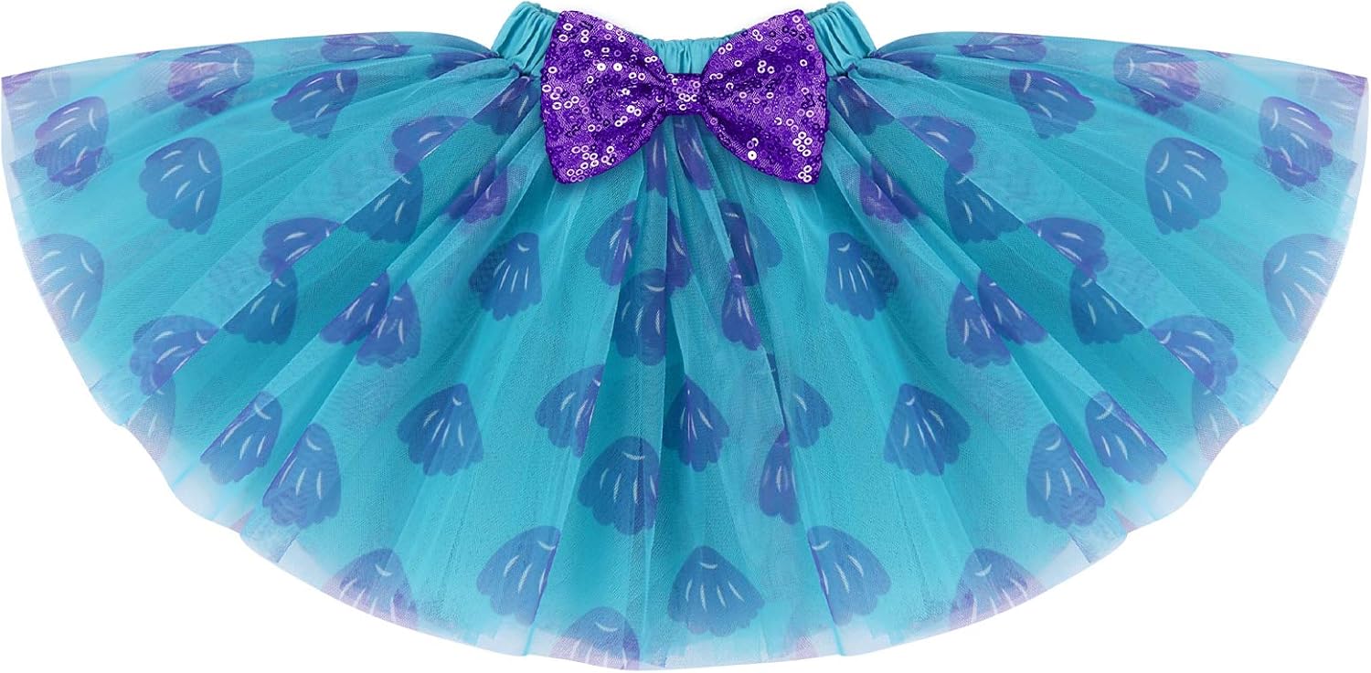 FYMNSI Mermaid 1st 2nd 3rd Birthday Outfit for Baby Girl Romper Tutu Skirt Shiny Headband Cake Smash Clothes Set Photo Props - Image 5
