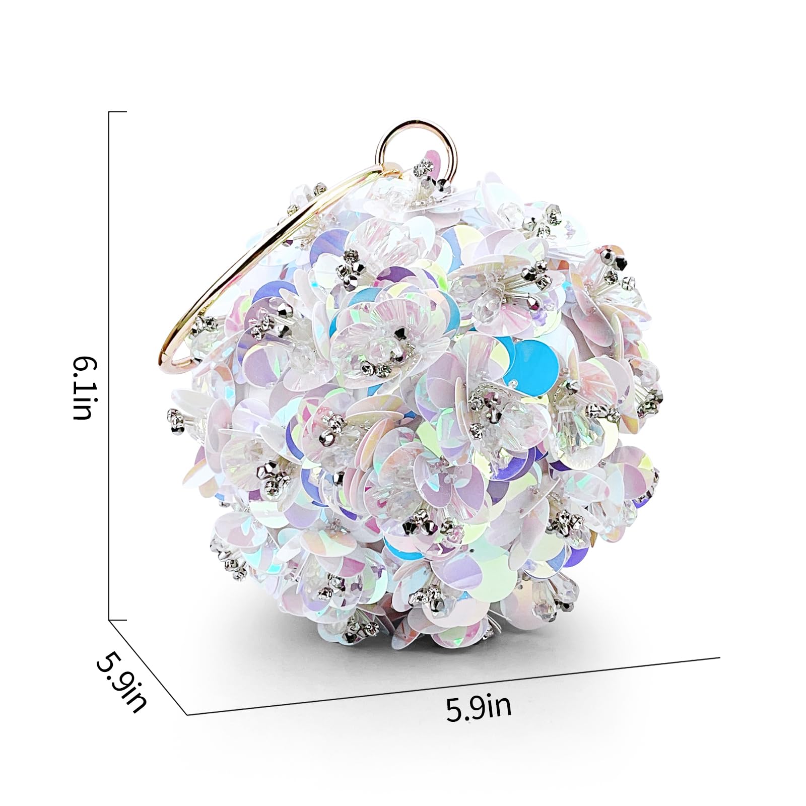 Sparkling Rose Golden Clutch Bag - Rhinestone Flower Design, Elegant Evening Handbag for Women, Perfect Party Dress Accessories