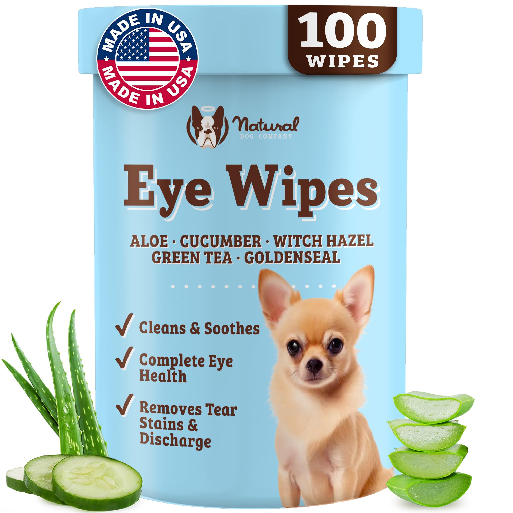 Natural Dog Company Dog Eye Wipes