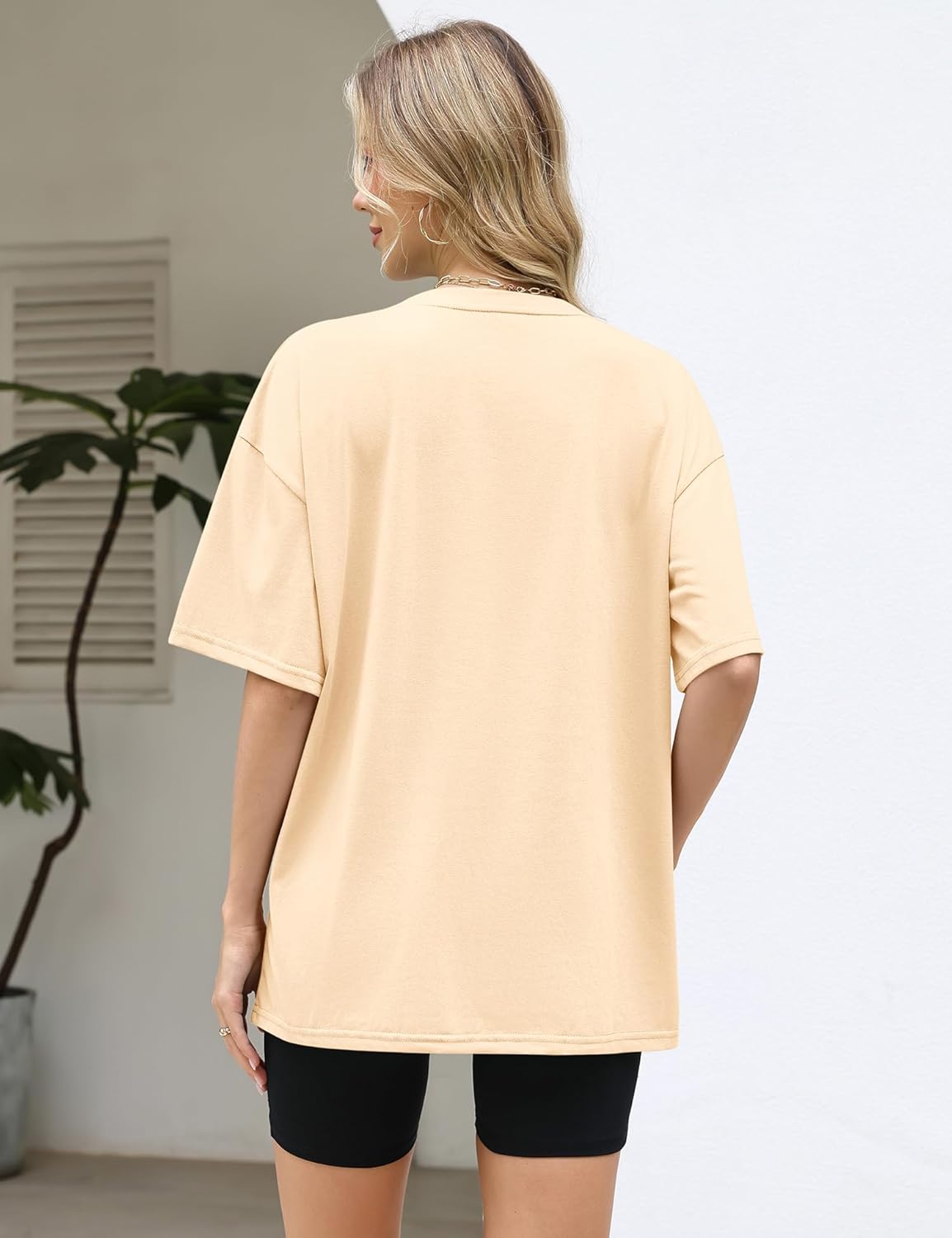 LOMON Oversized Graphic T Shirts for Women Short Sleeve Crewneck Summer Tops Loose Casual Basic Tees - Image 5