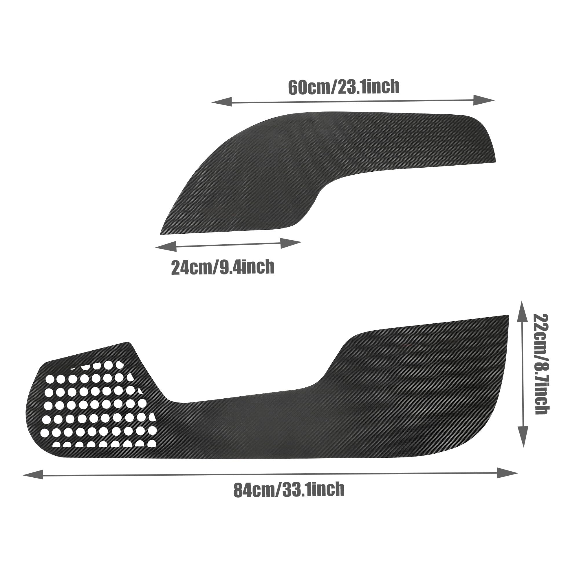 TOMALL Carbon Fiber Door Anti-Kick Pads Stickers, 4pcs Set for Honda Civic 10th (2016-2021) Waterproof Leather Protector Decorations, Easy Installation, Black