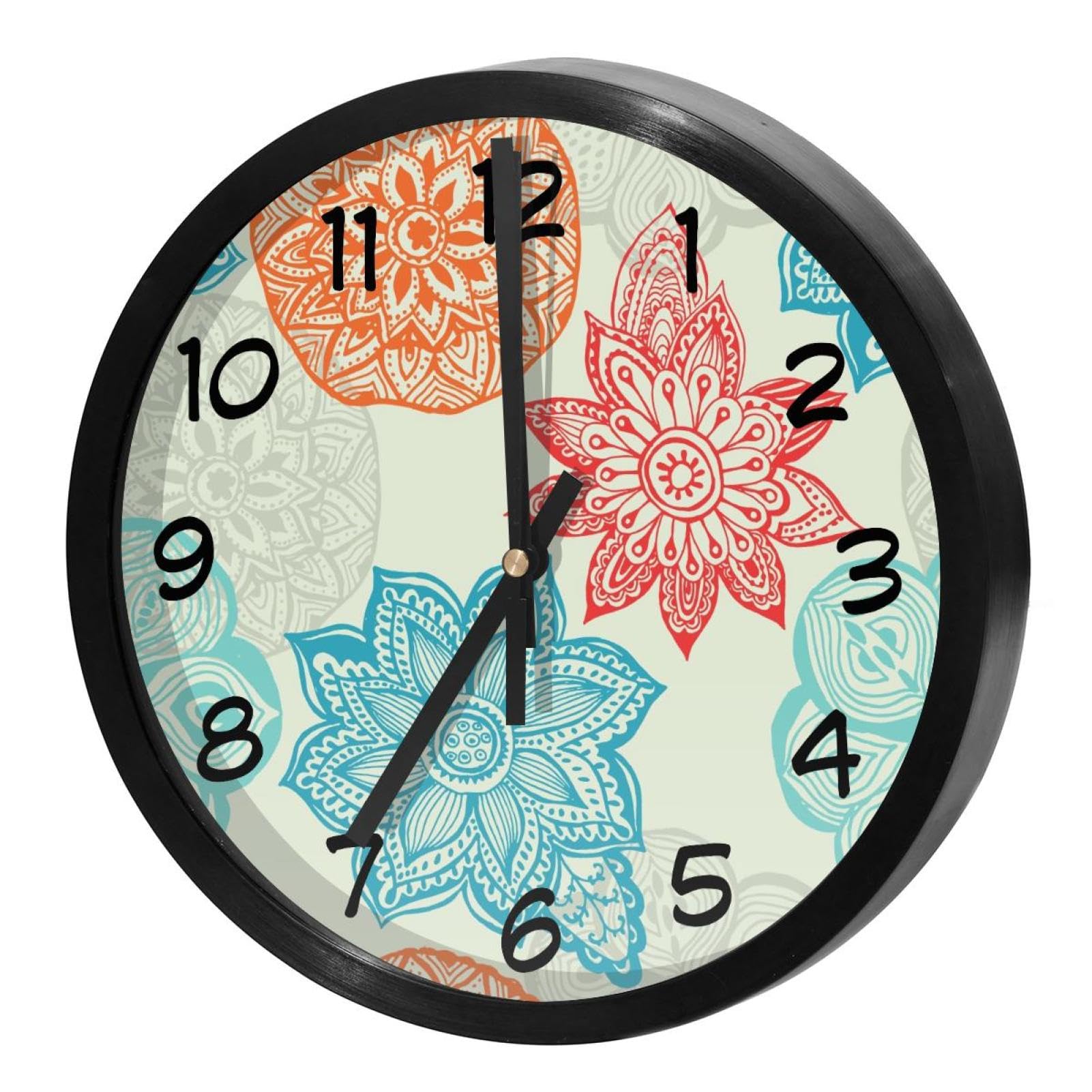 Horloge murale silencieuse sans tic-tac ronde et précise à pile pour chambre