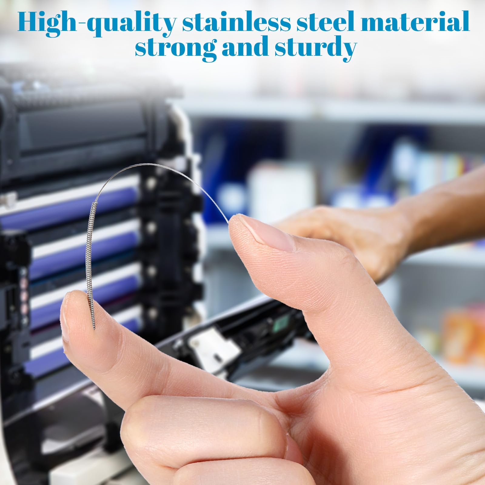 TIOPY 42 stuks 3D-printer sproeierreinigingsset, 0,15/0,20/0,25/0,30/0,35/0,4/0,5/0,6/0,8 mm, mondstukreiniger, naalden, 3D- printer-extruder, hotend reinigingsborstel, met gereedschapstas, voor bamboe