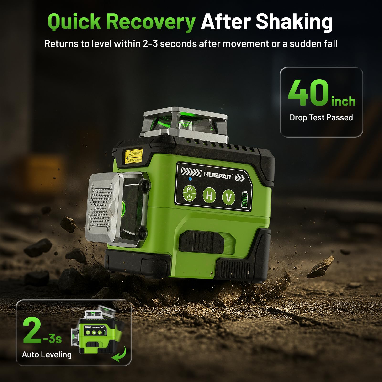 Huepar 360° Laser Level - Precise Angle & Easy Setup -8