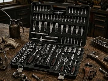 Multi Tool Socket Set – 171 Piece Mechanics Tool Kit – Black