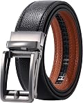Ratchet Dress Belt for Men - Adjustable Comfort Click Belts for Jeans with Slide Buckle