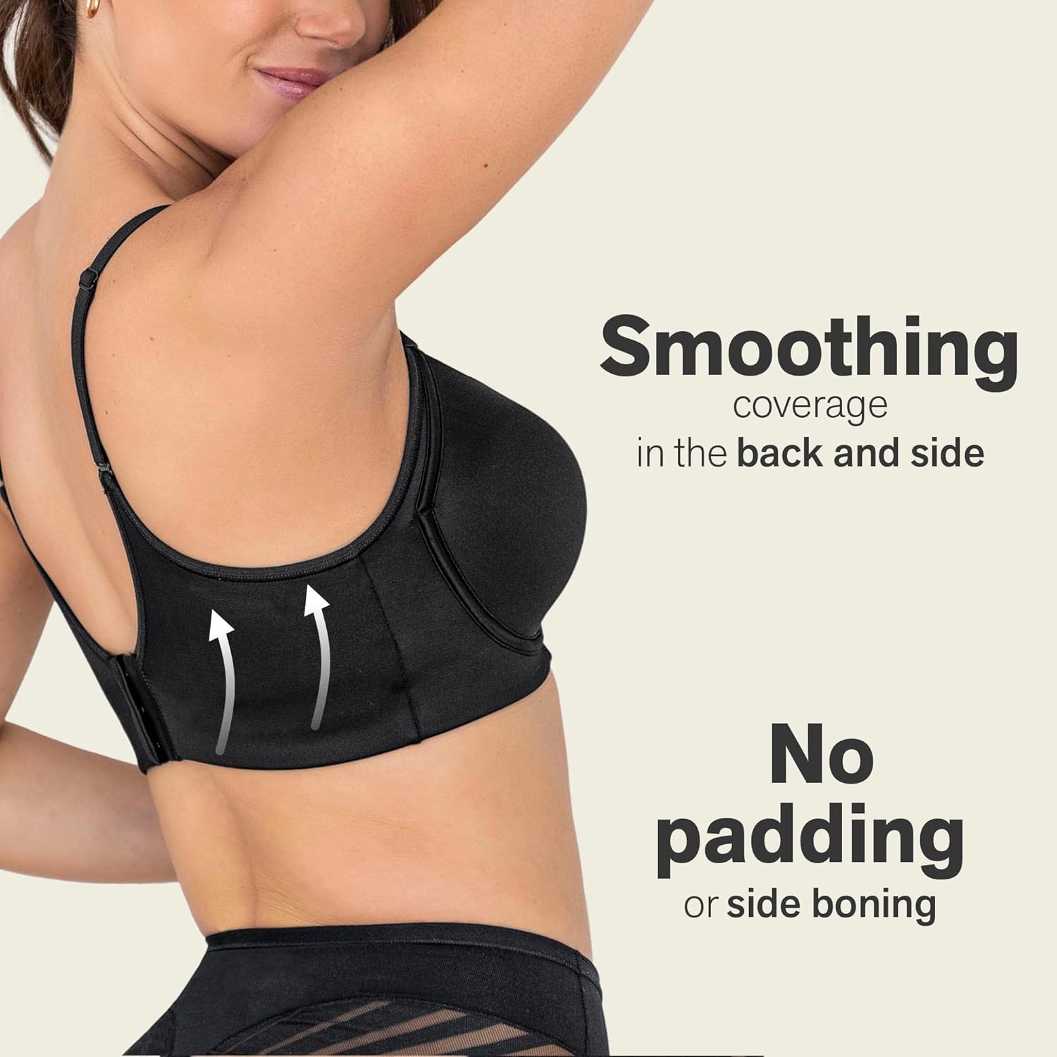 Leonisa Total Embrace Supportive Contouring Bra with Underwire Back Smoothing Bras for Women - Image 3