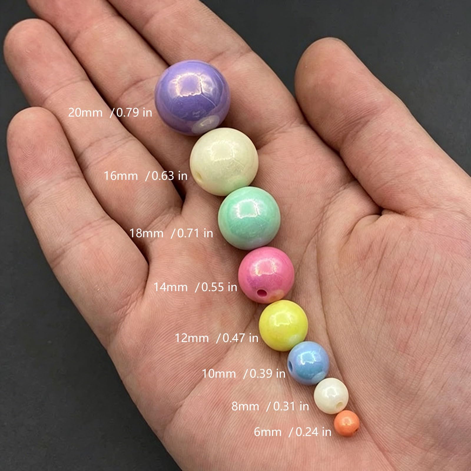 Perline macaron acriliche colorate per la creazione gioielli Pratiche perline distanziatrici sciolte Accessori artigianali fatti a mano Macaron acrilico