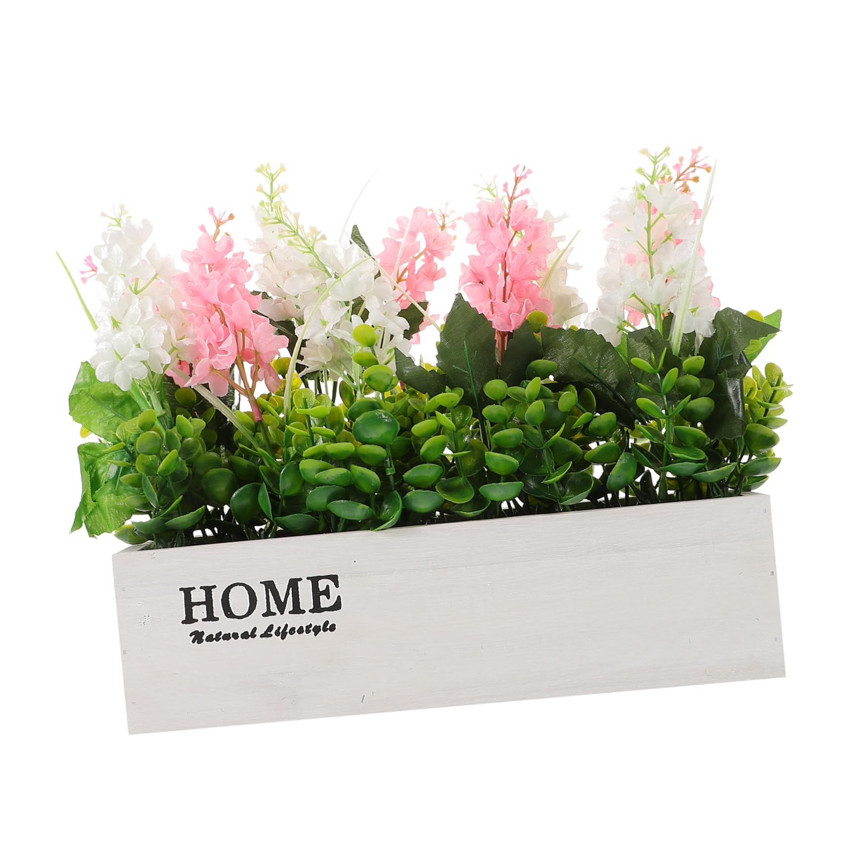 Fleurs artificielles en pot de jacinthe ERINGOGO en soie et bois