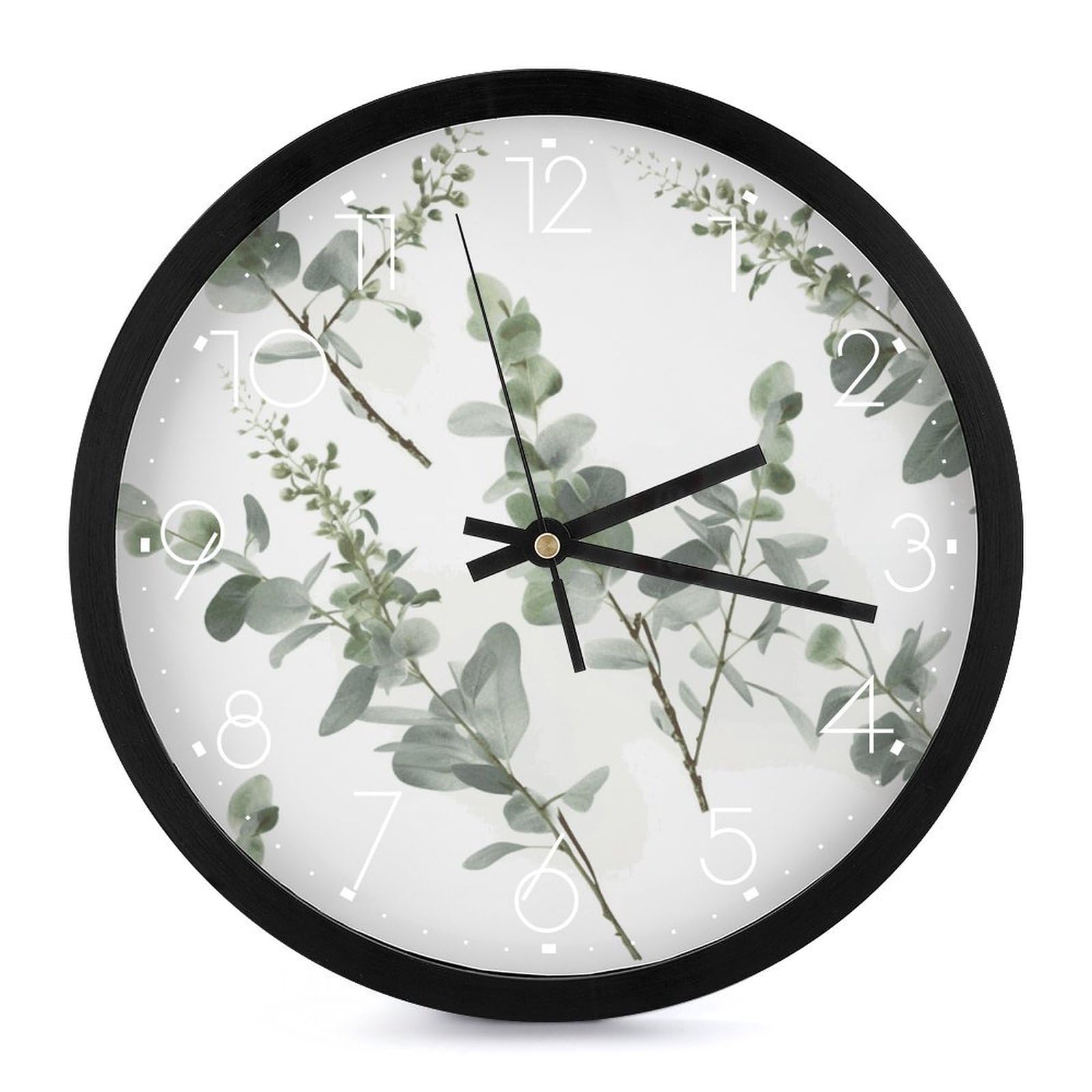 Horloge murale numérique blanche lisible et silencieuse pour grand salon