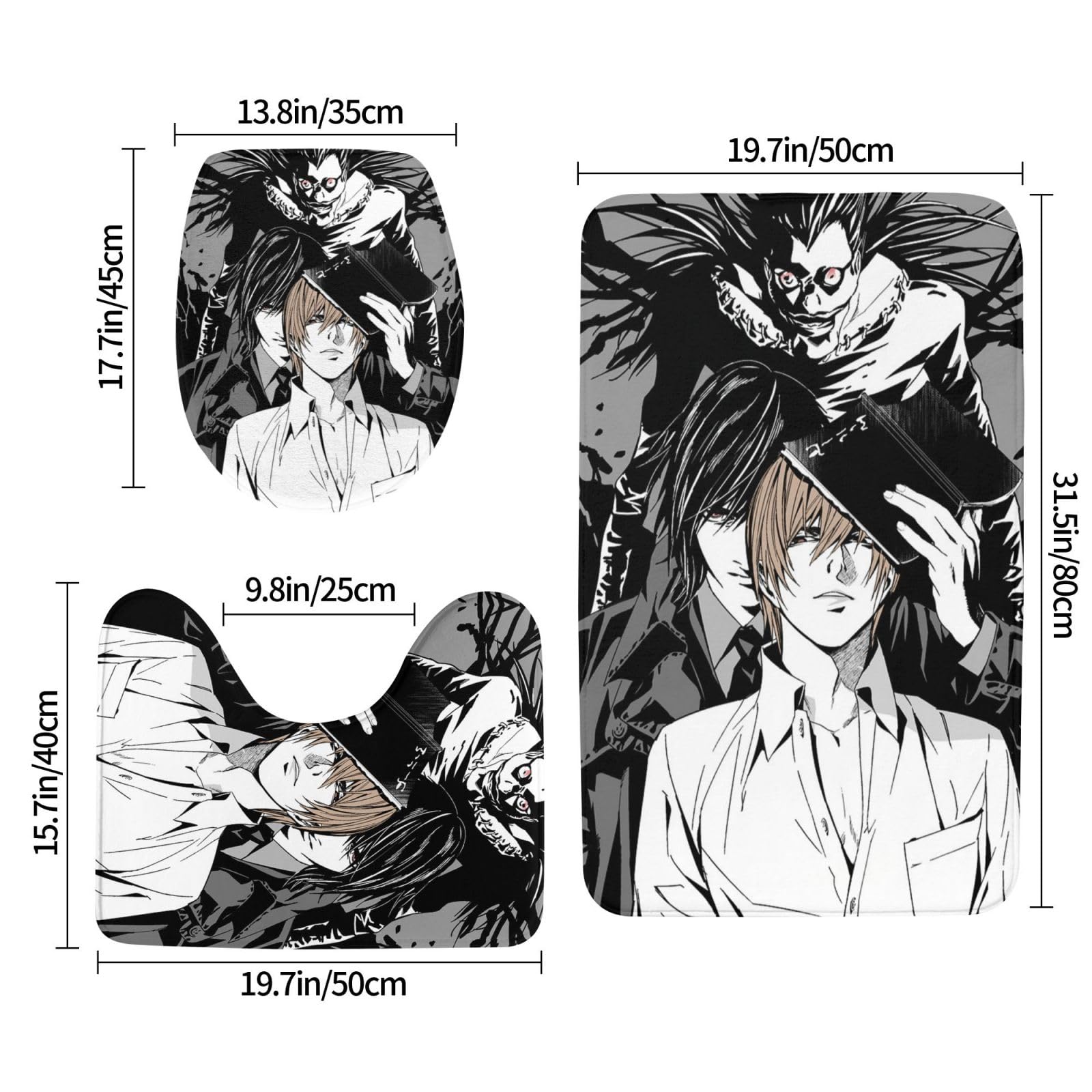 Amazon.co.jp: トイレマット セット 3点 『death Note』デスノート