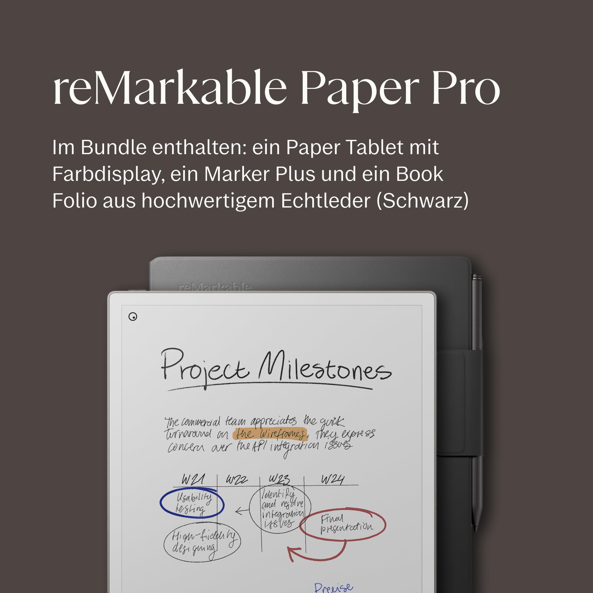 Remarkable Paper Pro Bundle – Leather Folio – Bild 2
