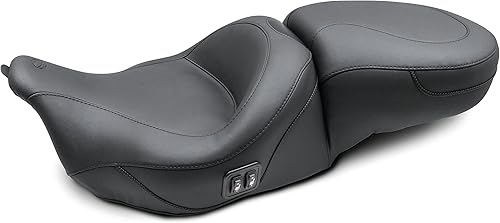 Mustang Motorcycle Seats 79646 - Asiento estándar Touring de una pieza con calor para Harley-Davidson Electra Glide estándar Road Glide Road King y